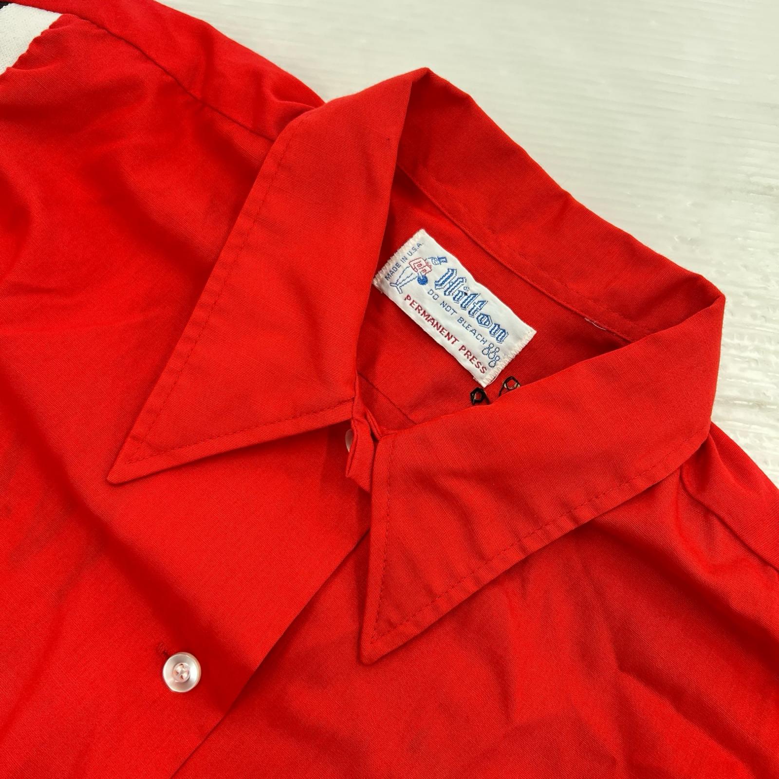 半袖シャツ 70s Hilton ﾎﾞｰﾘﾝｸﾞｼｬﾂ 赤 レッド