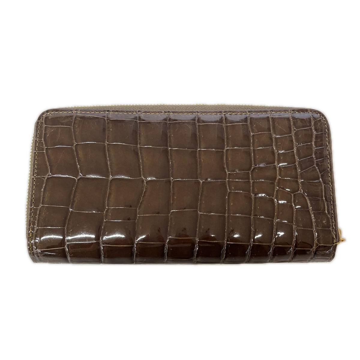 長財布 STYLE CROCO 茶 ｸﾛｺ ﾊﾟﾃﾝﾄ ブラウン