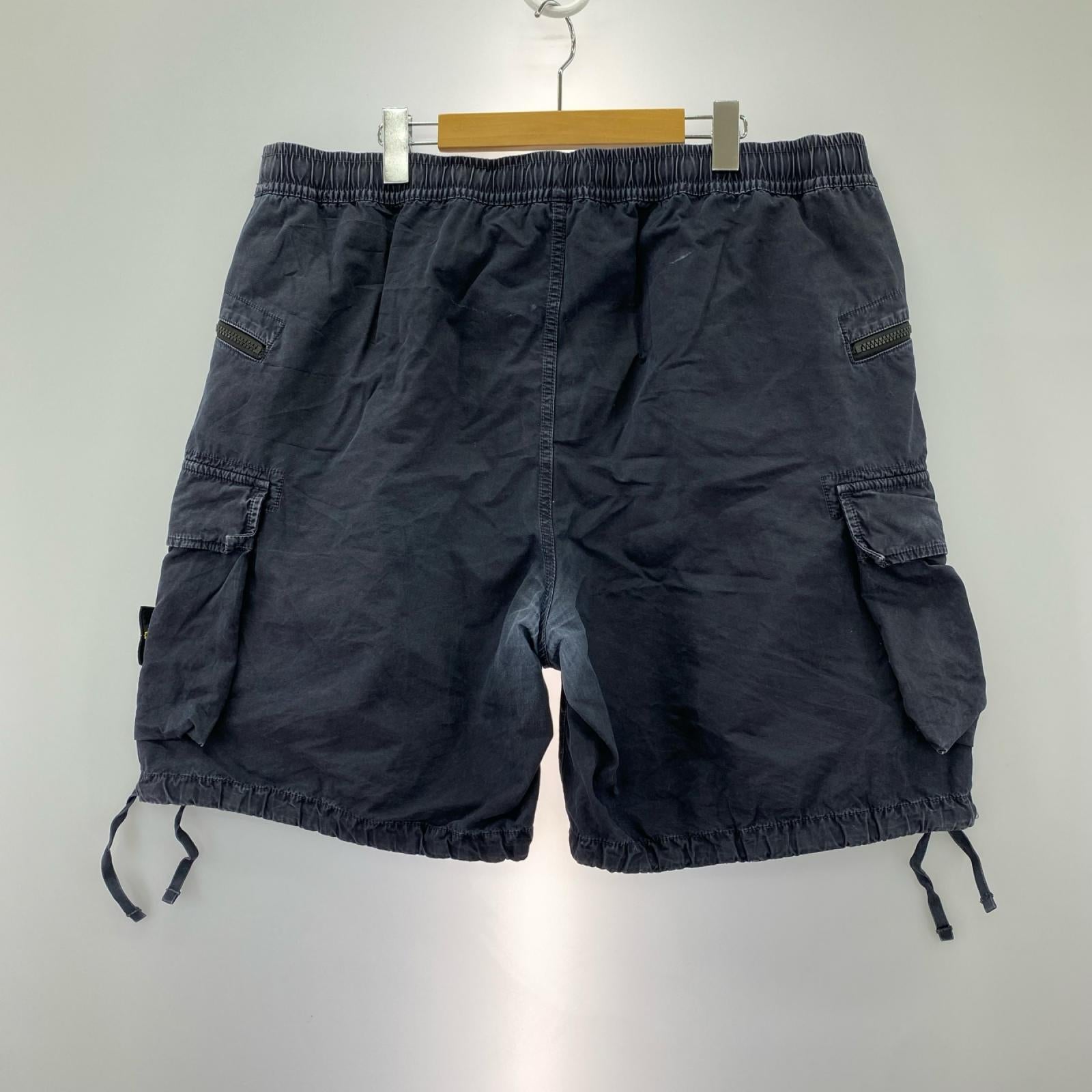 ショートパンツ ガーメントダイ カーゴショーツ 黒 (40) 40 ブラック