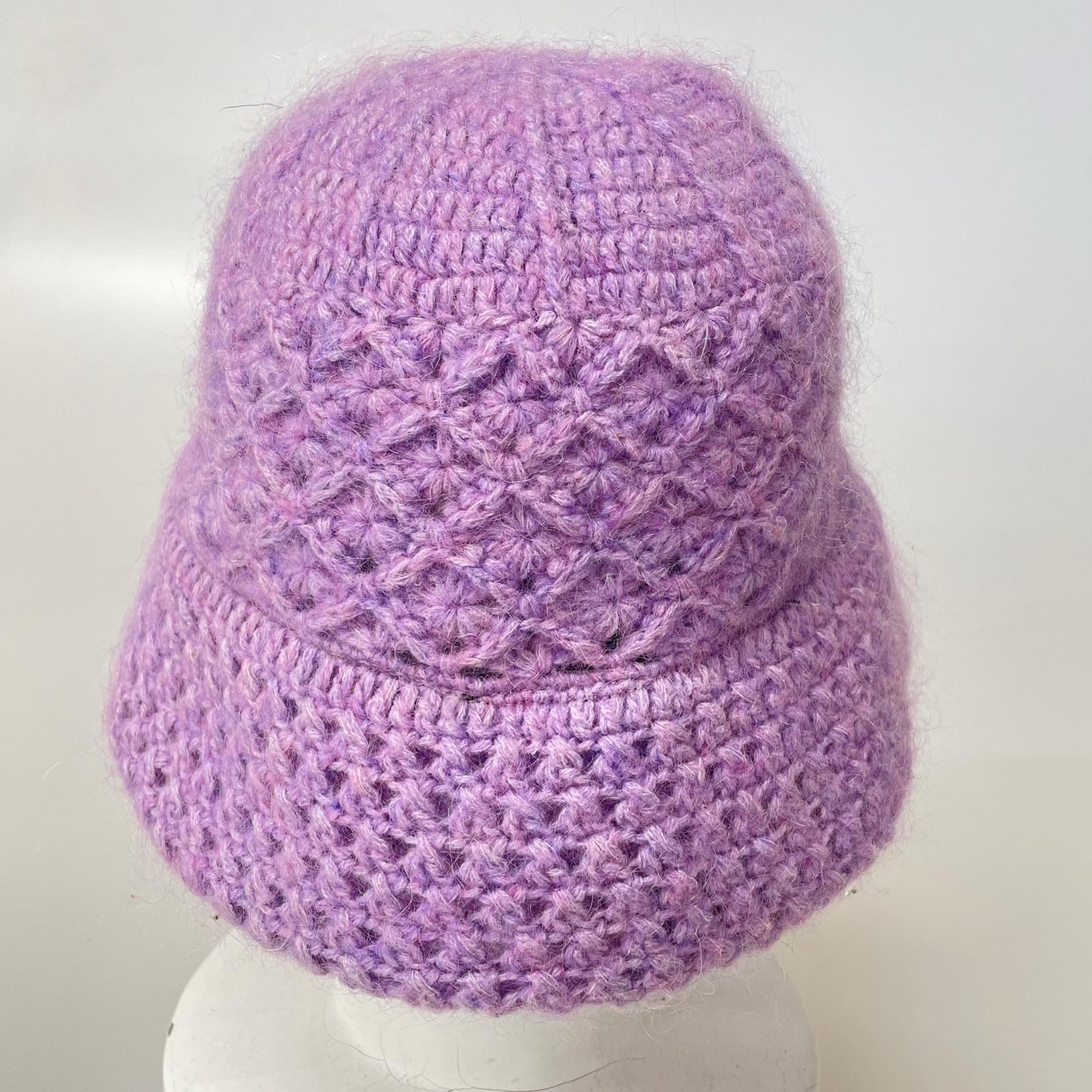 ニットキャップ 22AW/Mohair Crochet Crusher/ﾋﾟﾝｸ