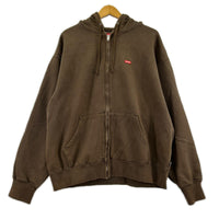 パーカー 25AW/Small Box Zip Up Hooded Sweatshirt M ブラウン