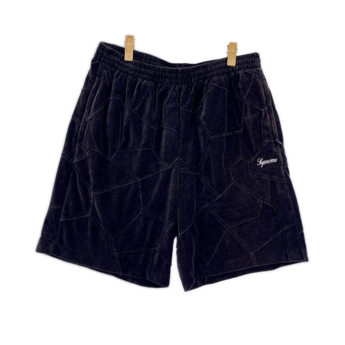 ショートパンツ 25SS/Patchwork Velour Short M ブラック