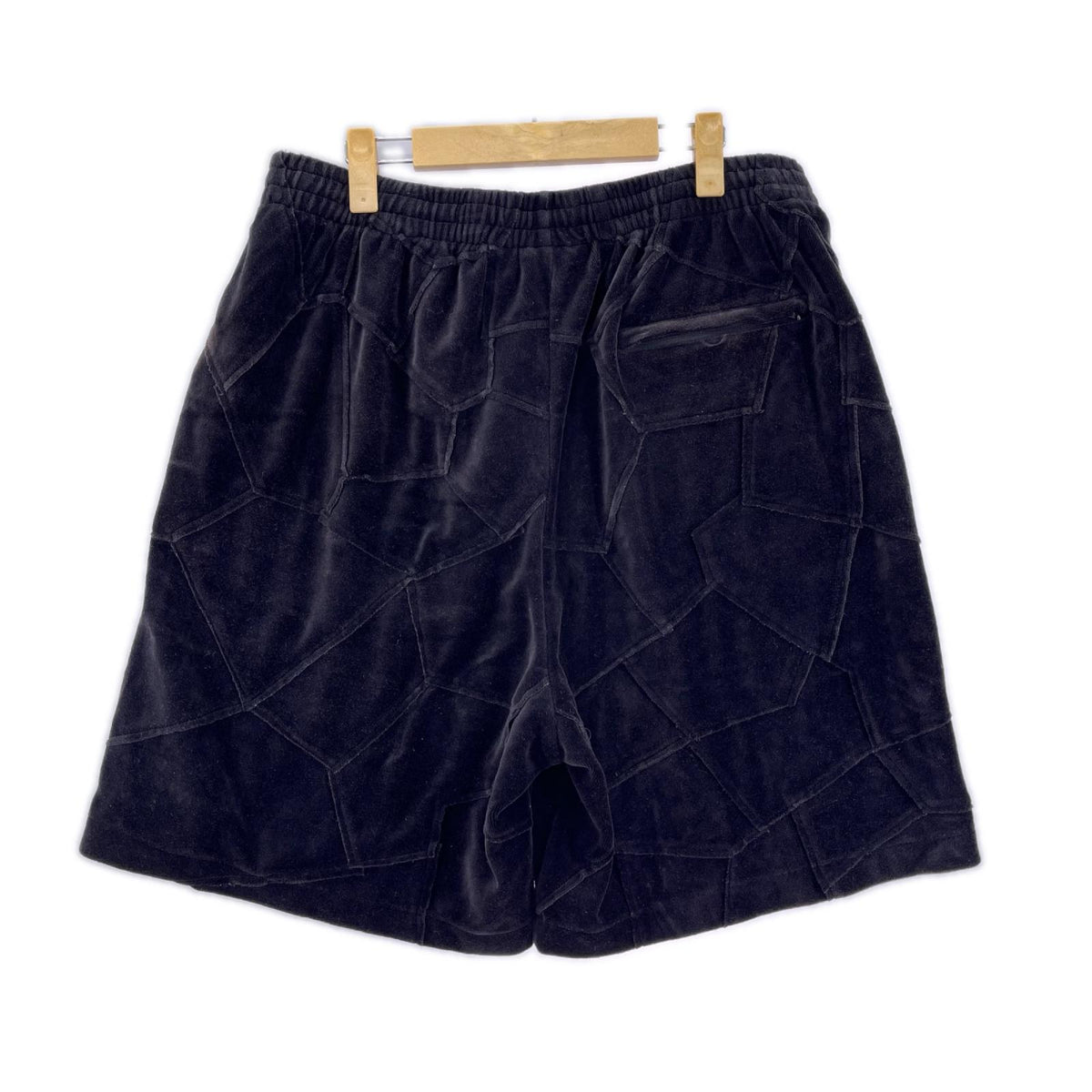 ショートパンツ 25SS/Patchwork Velour Short M ブラック