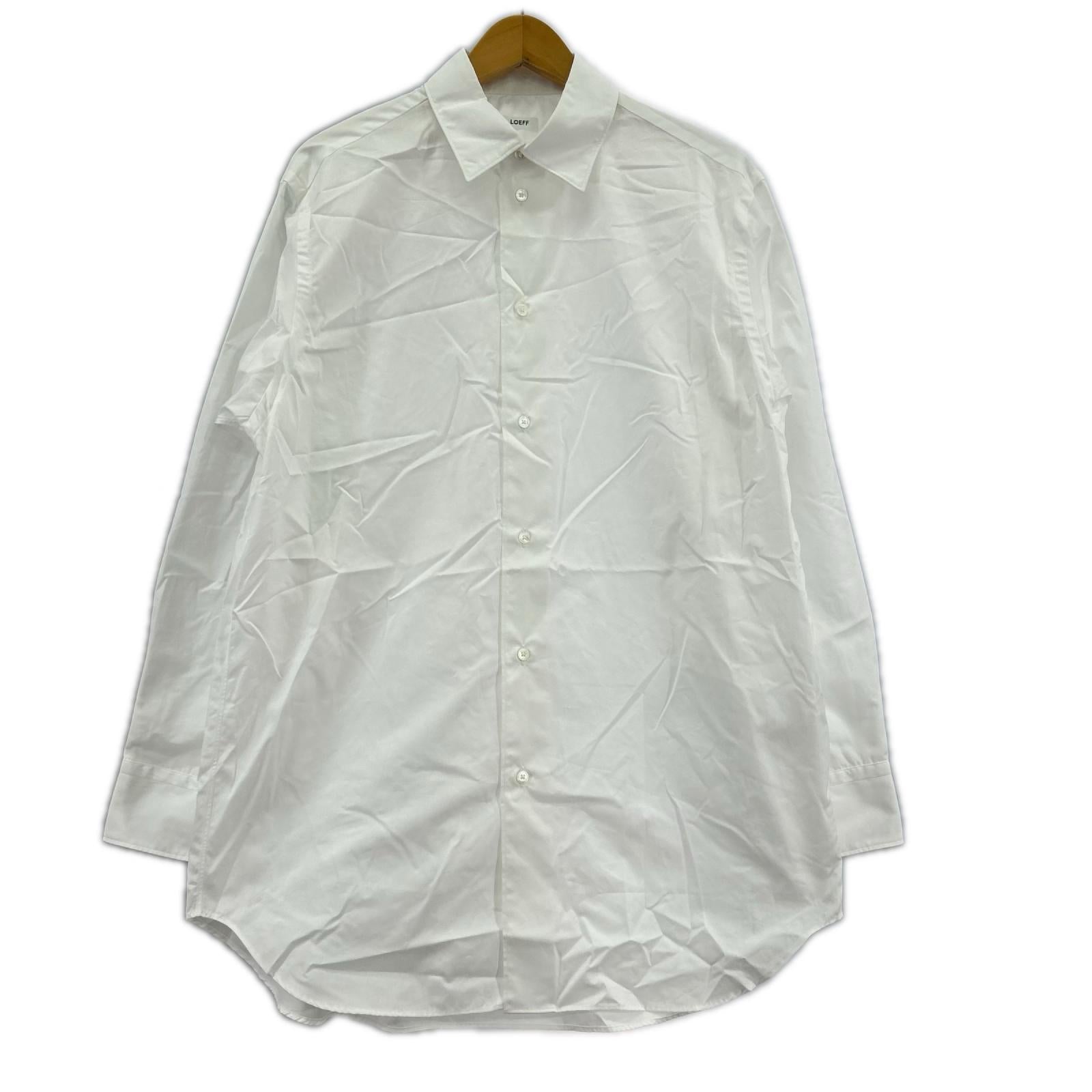 長袖シャツ LOEFF LSｼｬﾂ ｺｯﾄﾝﾌﾞﾛｰﾄﾞｶﾗｰｼｬﾂ 8881-250-0050 白（1） 1 ホワイト