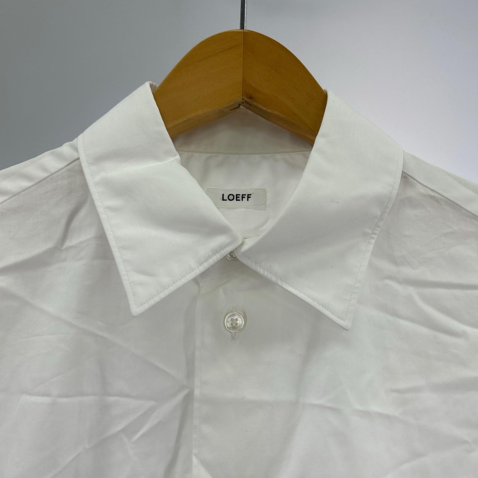長袖シャツ LOEFF LSｼｬﾂ ｺｯﾄﾝﾌﾞﾛｰﾄﾞｶﾗｰｼｬﾂ 8881-250-0050 白（1） 1 ホワイト