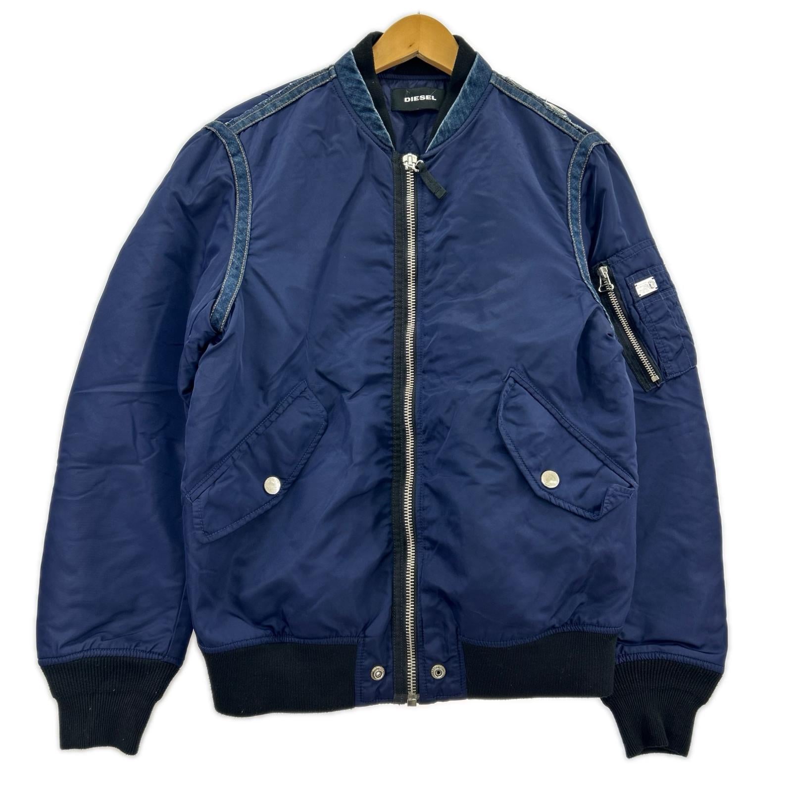 ジャケット DIESEL ﾃﾞﾆﾑ混ｼﾞｬｹｯﾄ ﾈｲﾋﾞｰ （S） S ネイビー