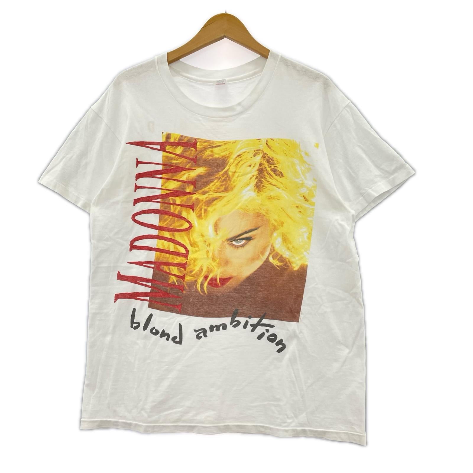 半袖Ｔシャツ 90s MADONNA Blond Ambition 白 XL ホワイト