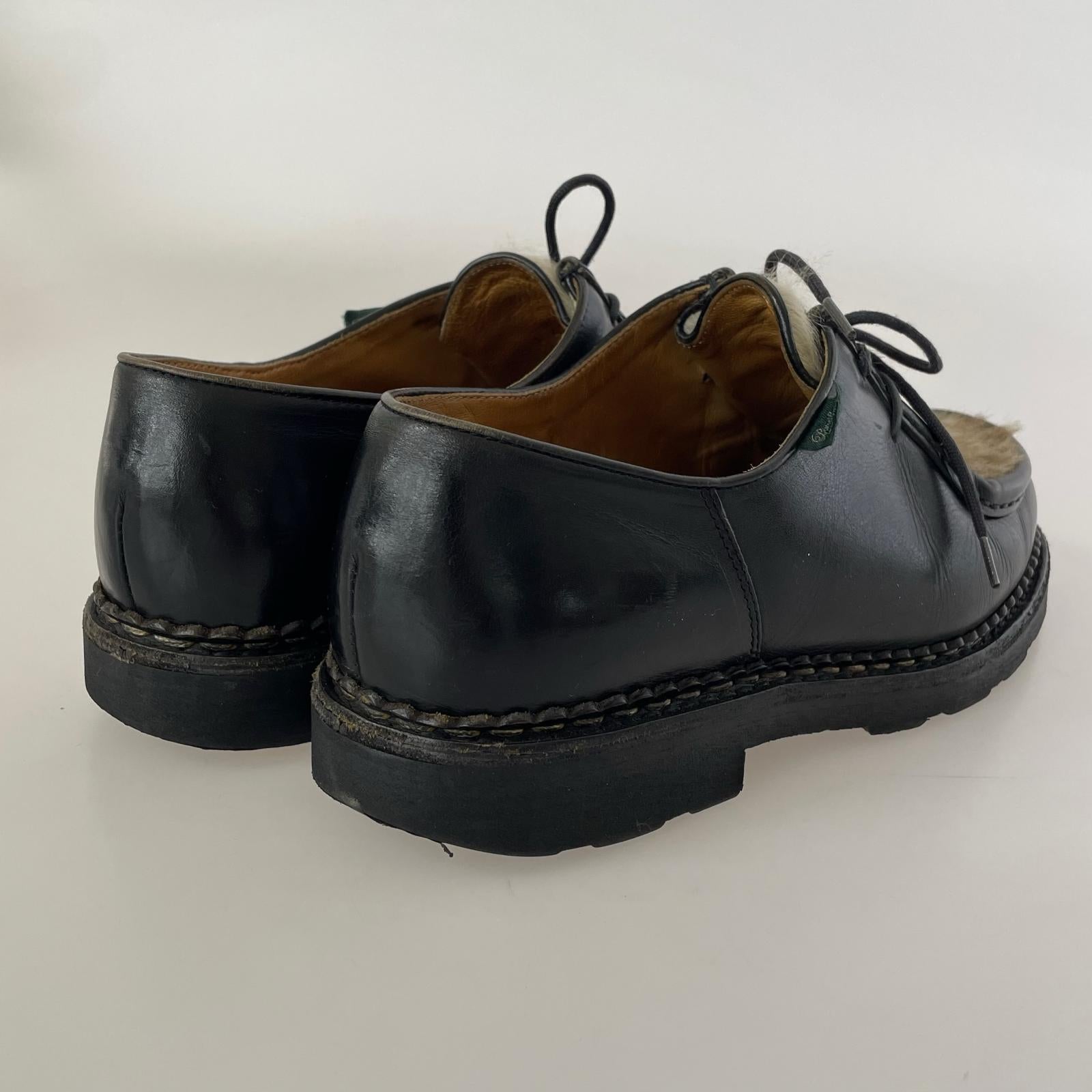 シューズ Paraboot 廃盤モデル ミカエル フォックス アザラシファー 42 ブラック