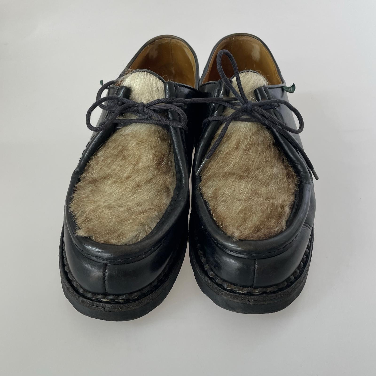 シューズ Paraboot 廃盤モデル ミカエル フォックス アザラシファー 42 ブラック