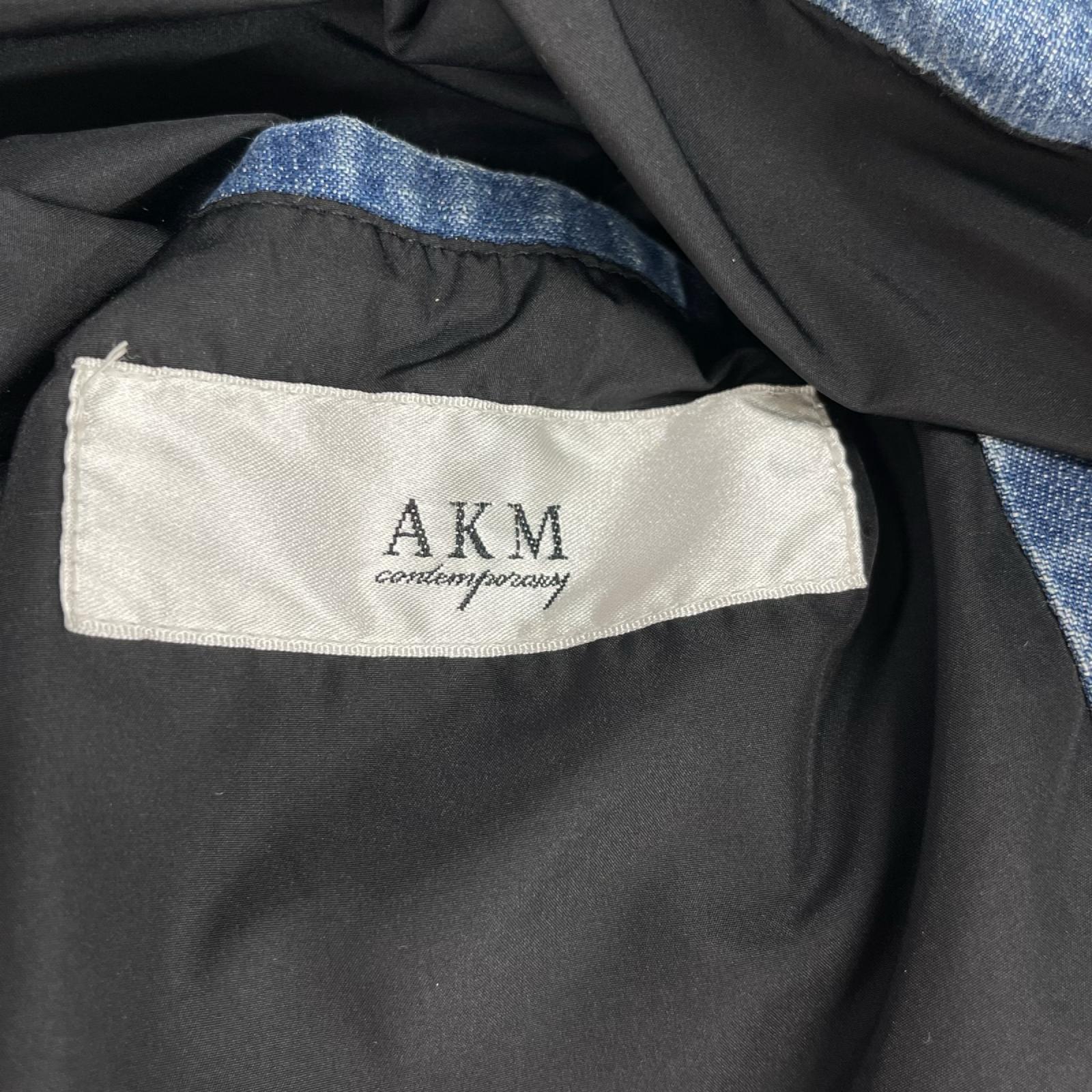 ジャケット AKM　デニムダウンジャケット ブルー