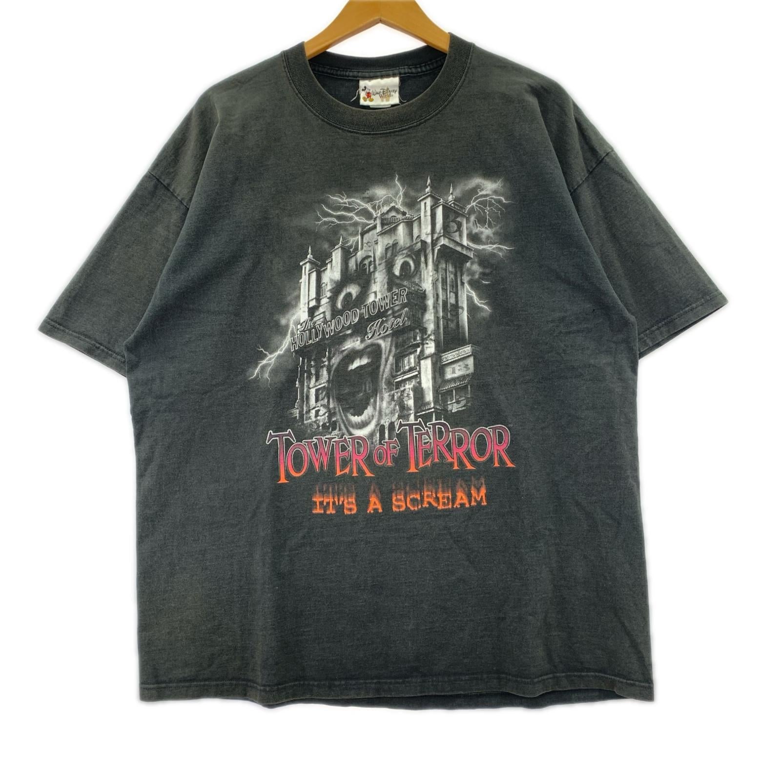 半袖Ｔシャツ 90～00S Disney Tower Of Terror 黒 (-) ブラック