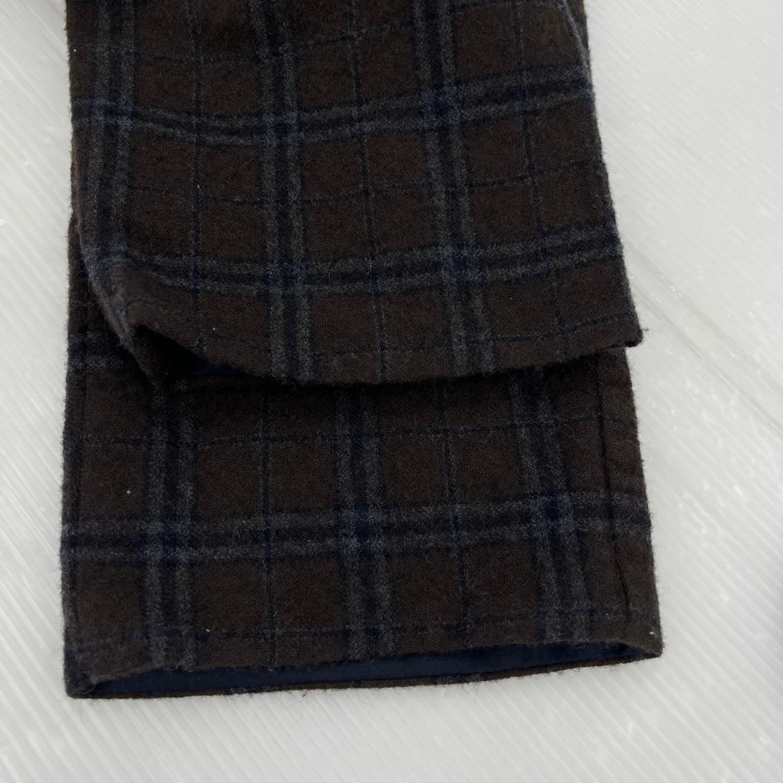パンツ 07AW EarMuffManiac期 ｳｰﾙ ﾁｪｯｸ ﾌﾞﾗｳﾝ　(2） 2 ブラウン
