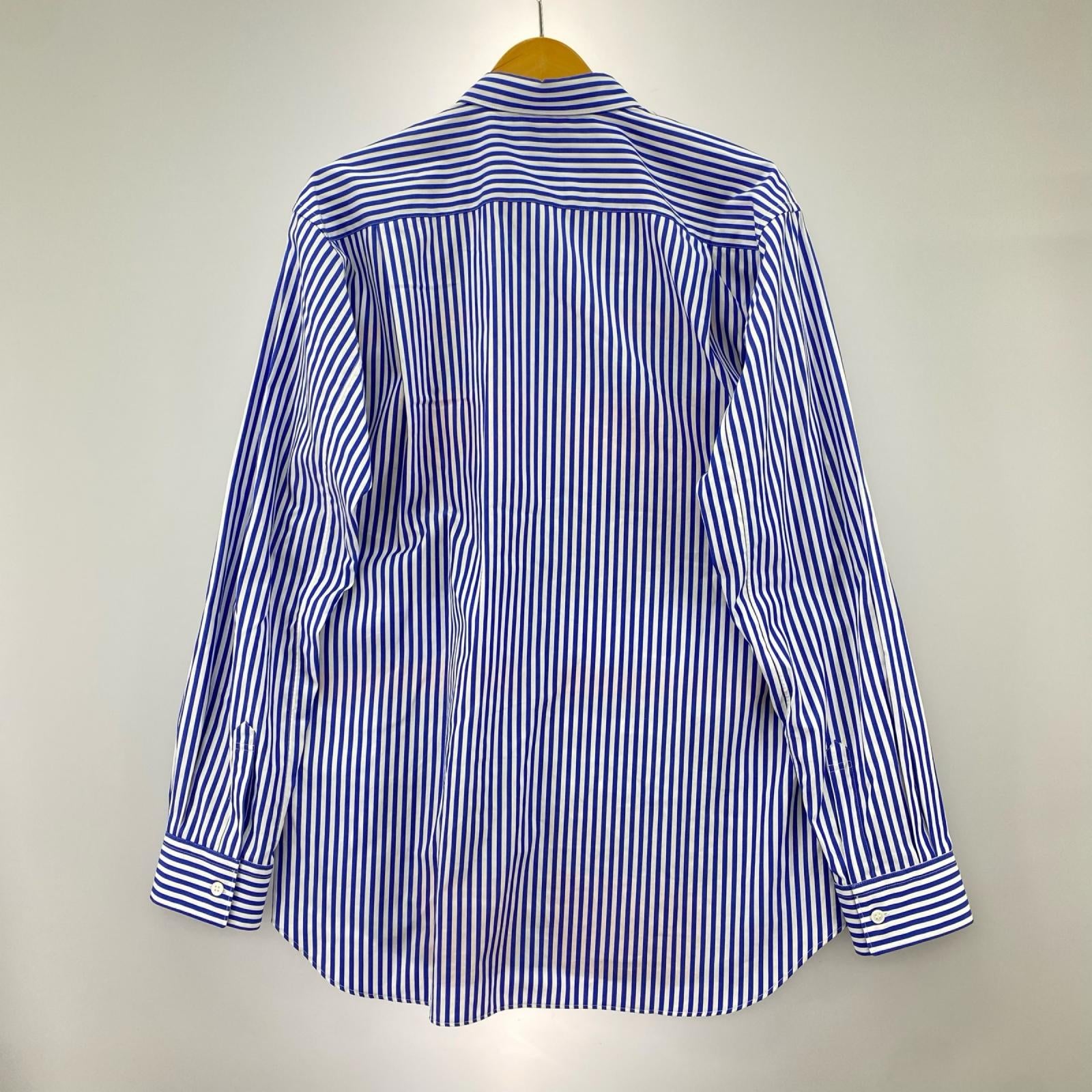 長袖シャツ SHIRT 25AW タータンチェック 切替 ストライプ 青白赤 (M) M マルチカラー