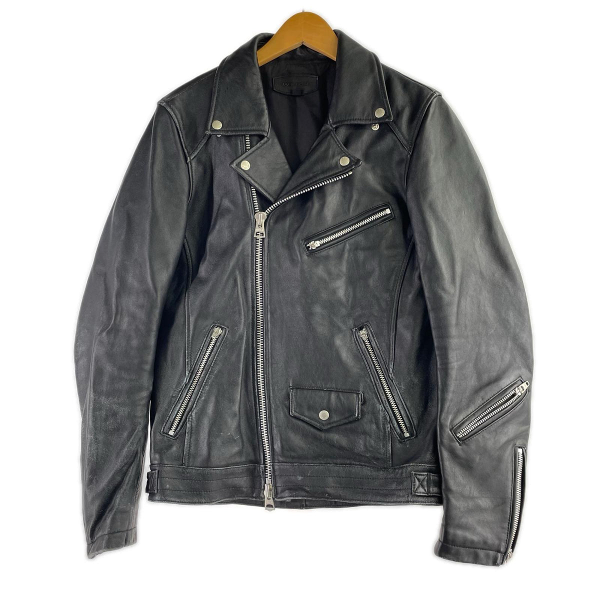 ライダースジャケット JACKROSE ダブルライダースジャケットBK 羊皮 ブラック