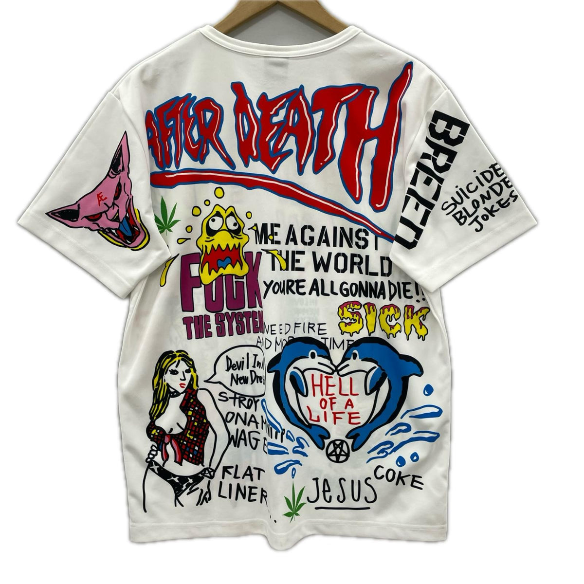 半袖Ｔシャツ idiot aside AE OFF THE WALL TEE/ﾎﾜｲﾄ L ホワイト