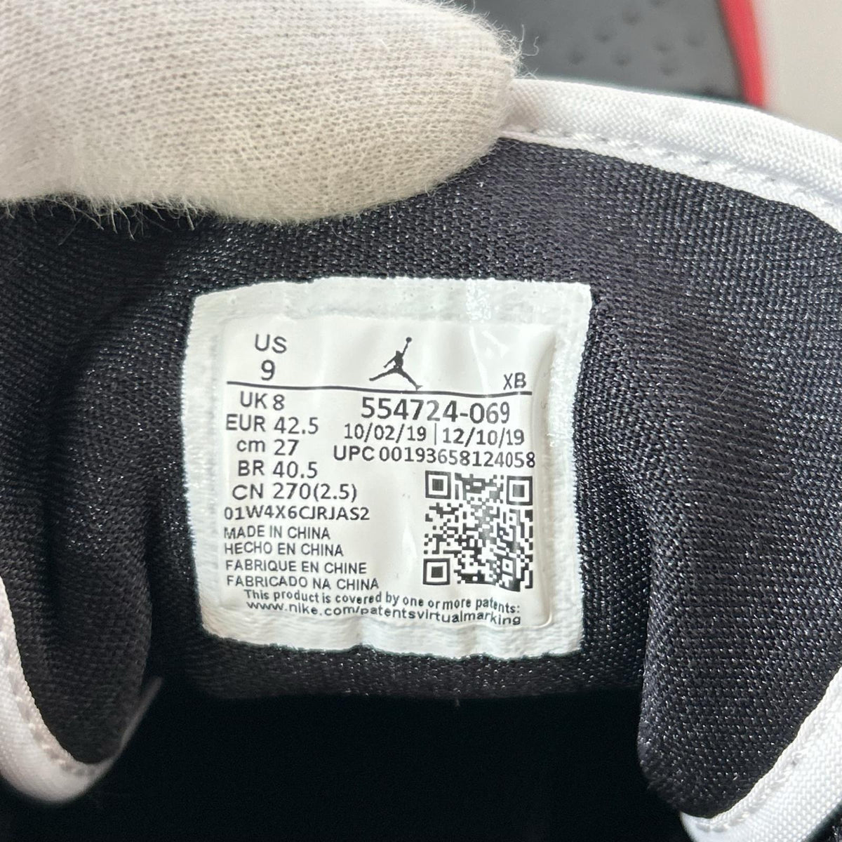 スニーカー AIR JORDAN 1 MID 554724-069 27.0cm 27cm (US9 UK8 1/2 EU44)