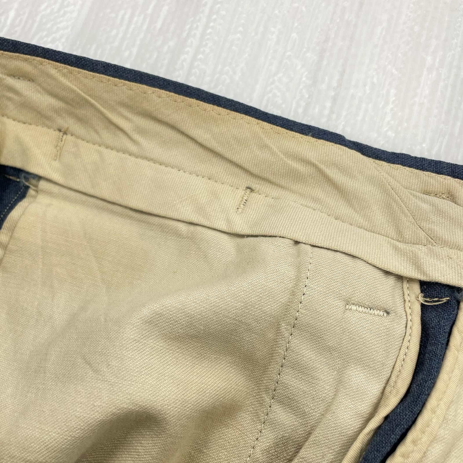 パンツ 50s ｳｰﾙｽﾗｯｸｽ ｽﾄﾗｲﾌﾟ ブルー