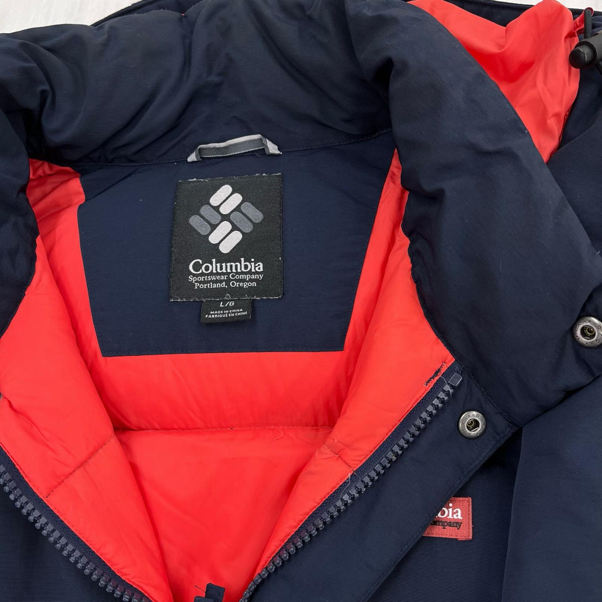 ダウンジャケット Columbia フリースジャケット ネイビー L