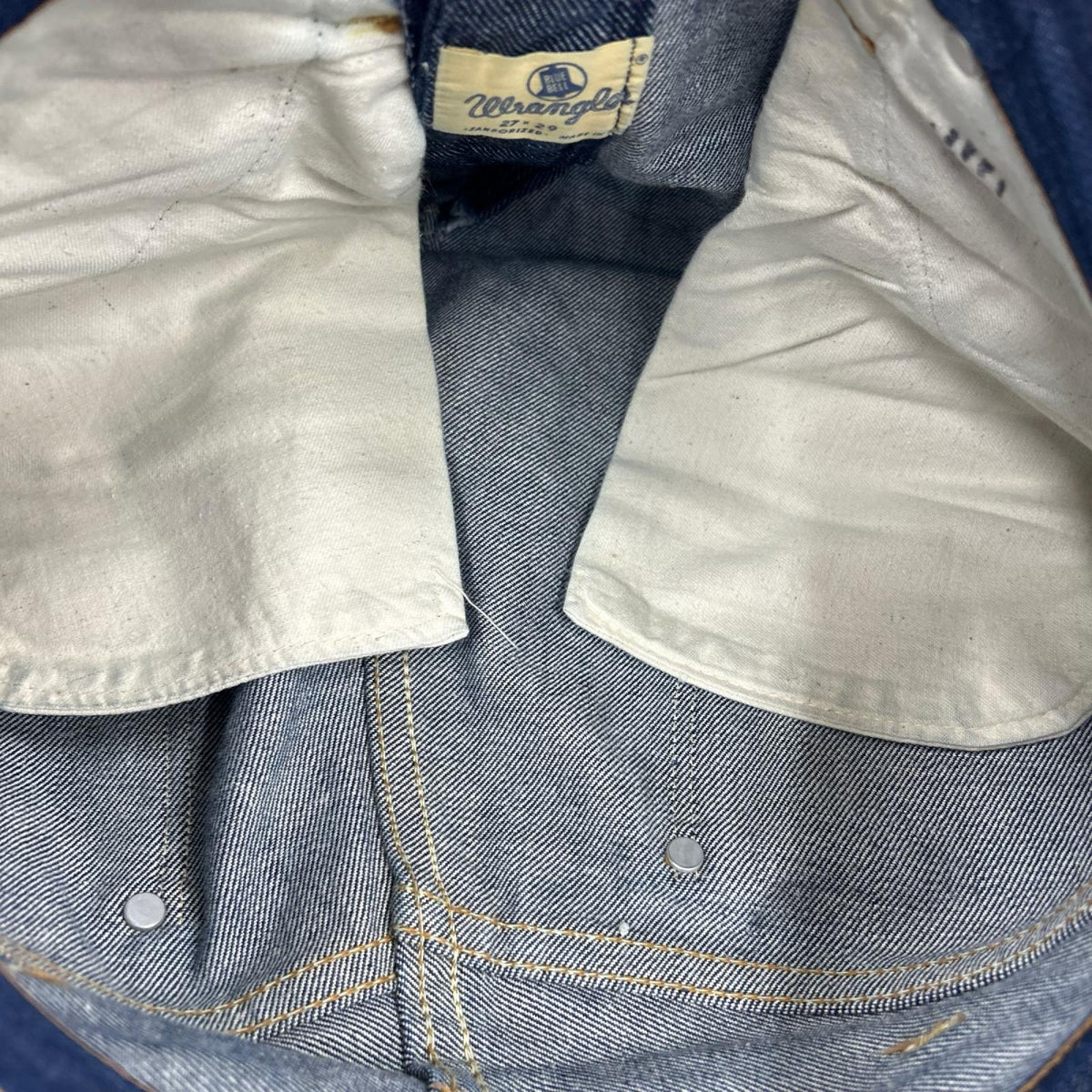 デニムパンツ 60s 11MWZ 斜めベル w27 ネイビー