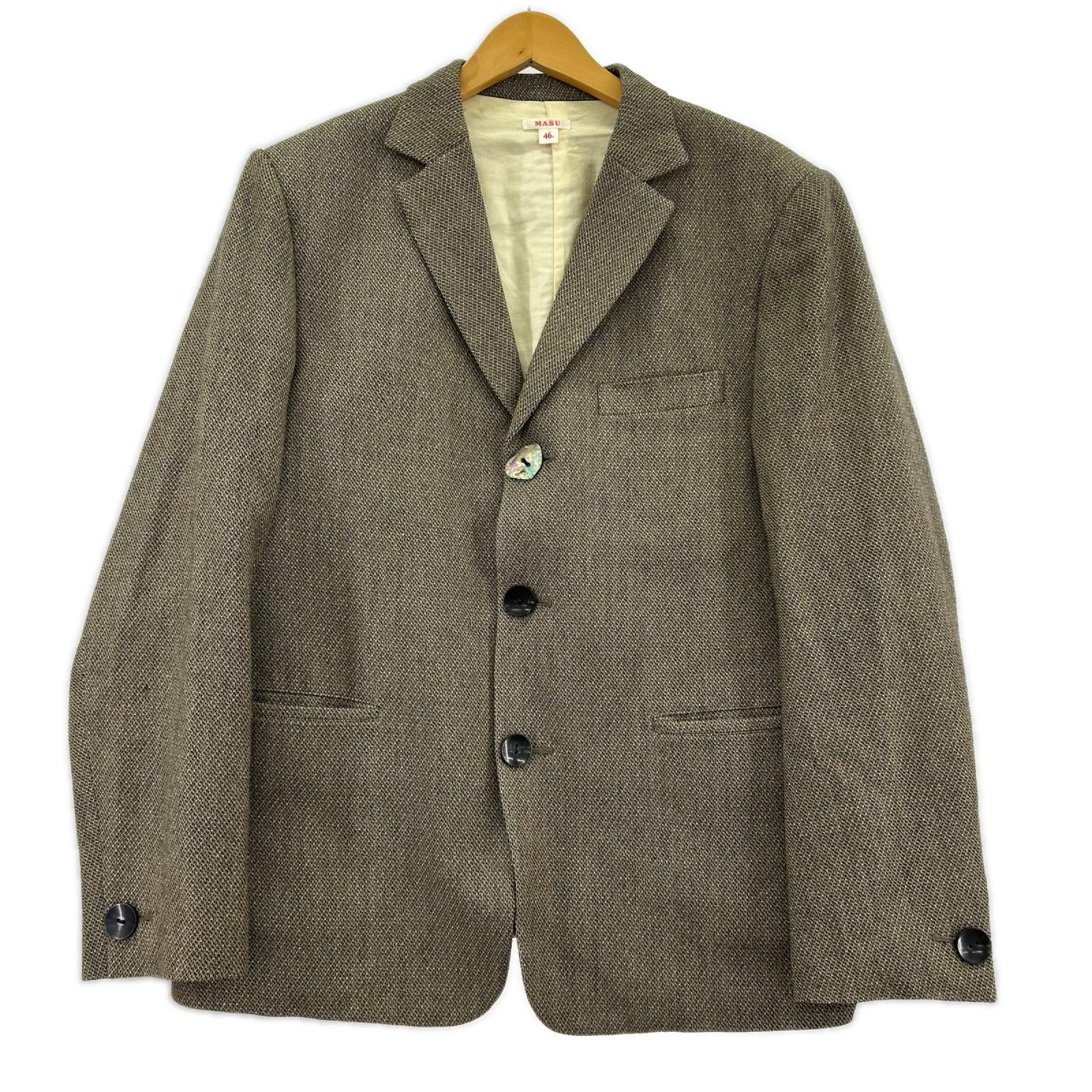 テーラードジャケット MELANGE TWEED TAILORED JACKET/46/ﾍﾞｰｼﾞｭ 46