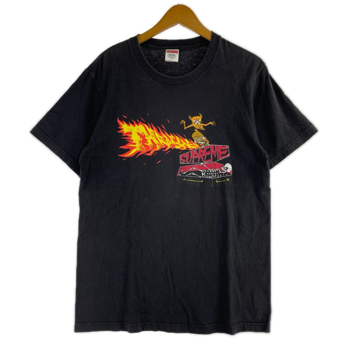 半袖Ｔシャツ Thrasher Back Tail Tee Black S ブラック