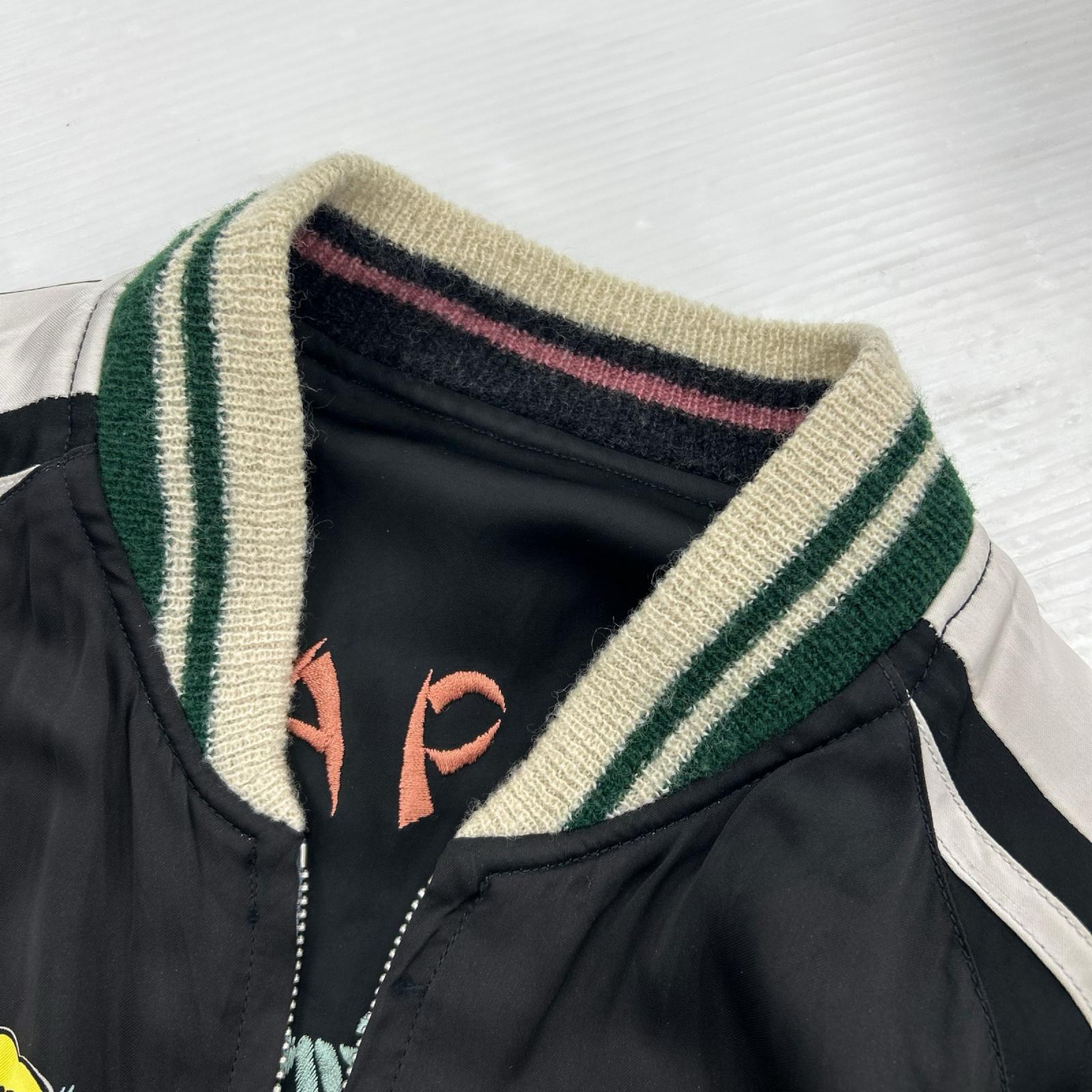 ジャケット 1950s Style Acetate Souvenir Jacket ブラック