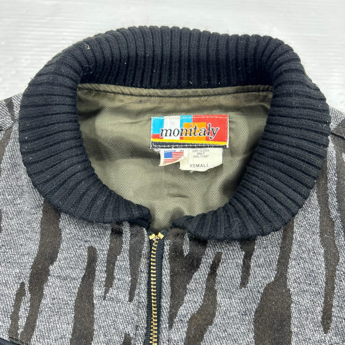 ジャケット monitaly × BEAMS ジップブルゾン SS グレー