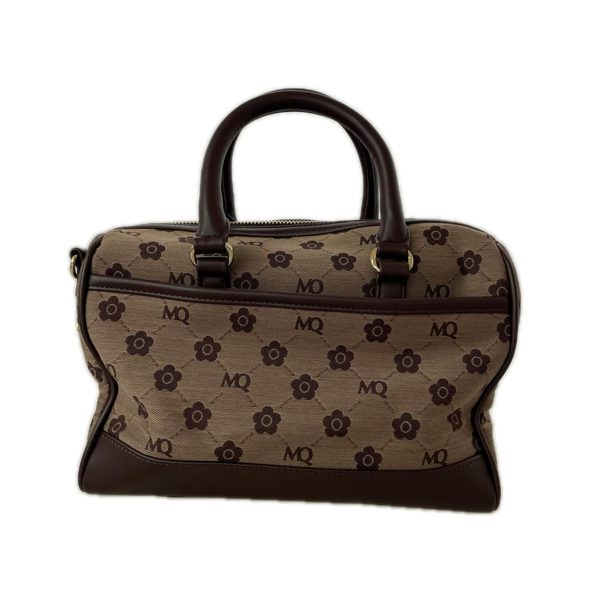 ショルダーバッグ MARY QUANT ジャガード 2wayミニボストンBR ブラウン