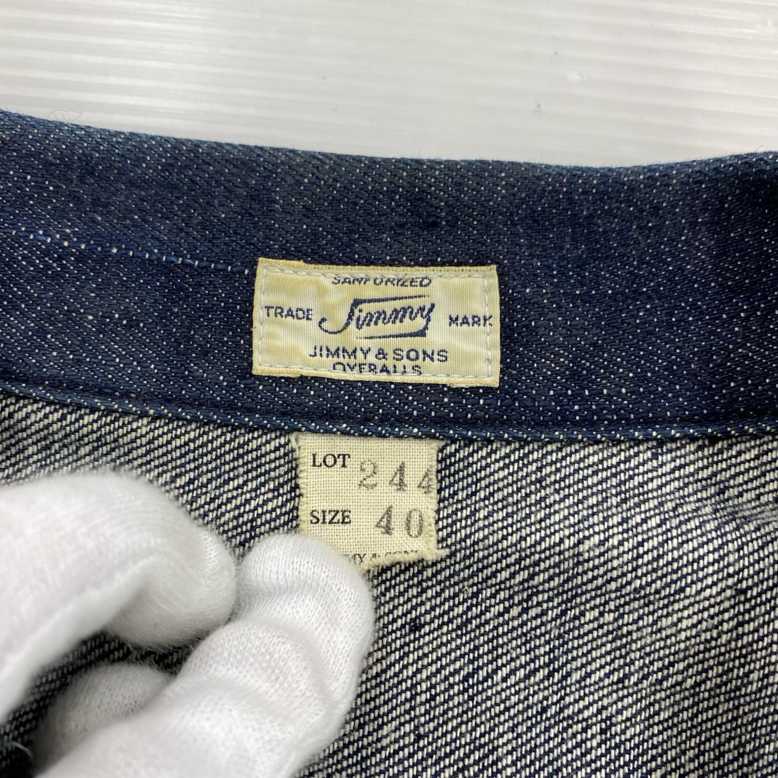ジャケット REDDISH BROWN JIMMY&SONS OVERALLS LOT244 40 インディゴ