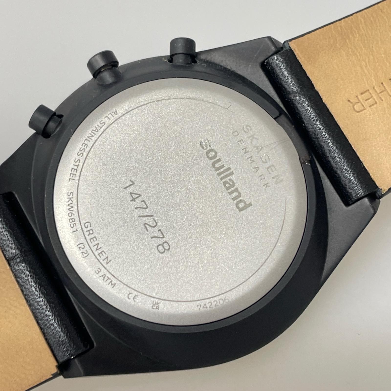 腕時計 Soulland×SKAGEN 腕時計 ブラック