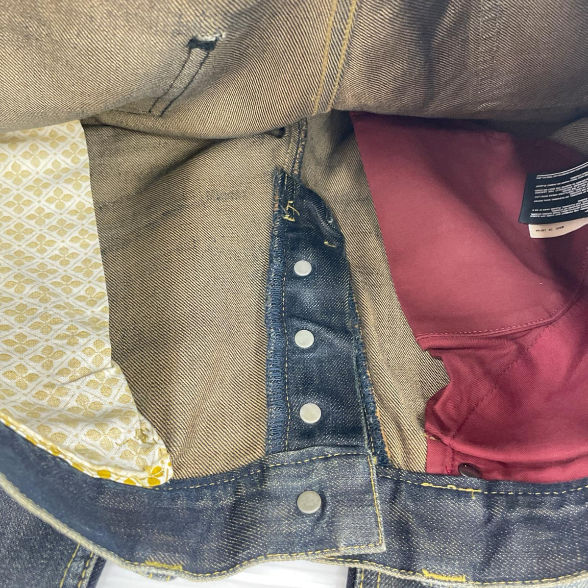 デニムパンツ パイソン ポケット 紺 S ネイビー