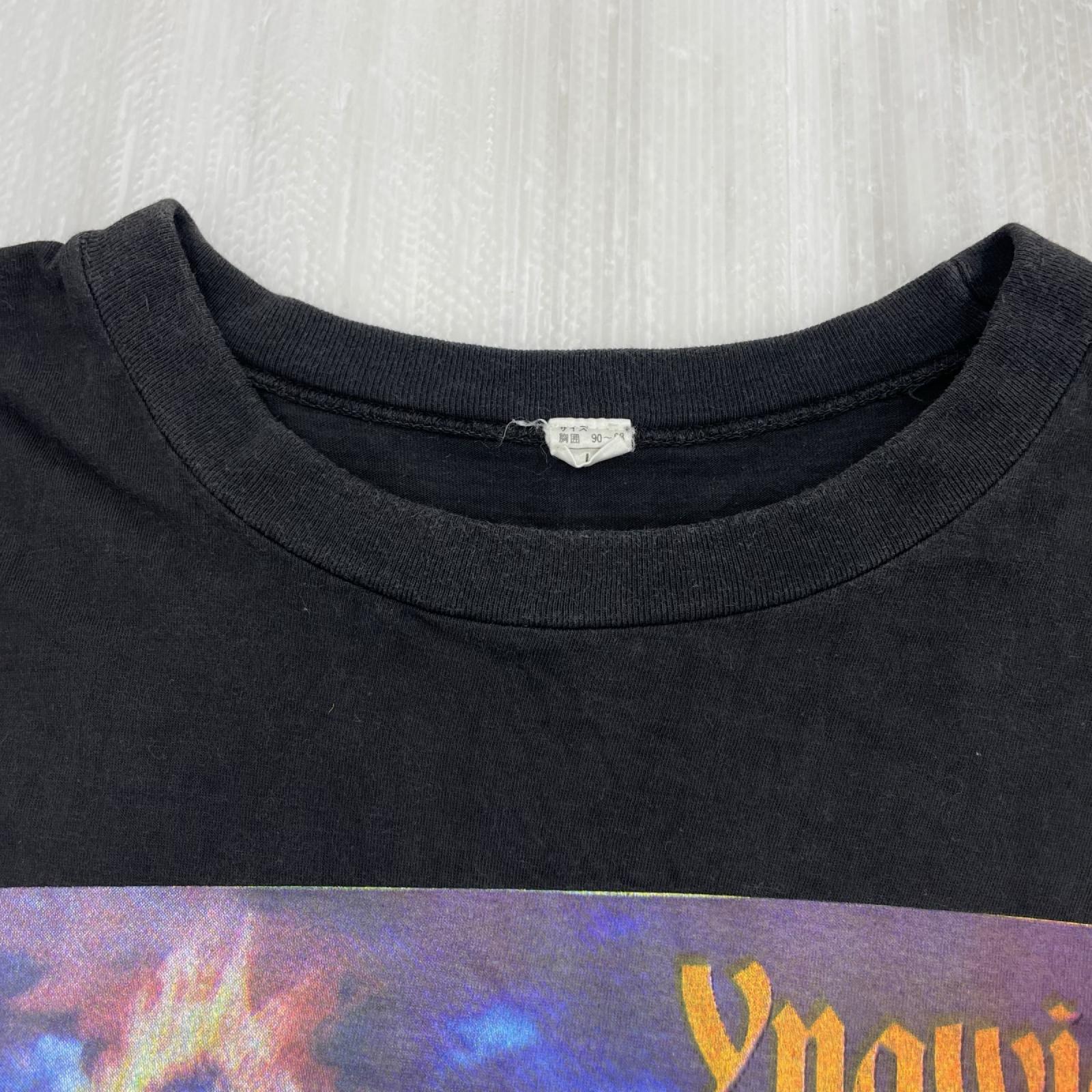 半袖Ｔシャツ YNGWIE MALMSTEEN 92 FIRE&ICE 黒 L L ブラック