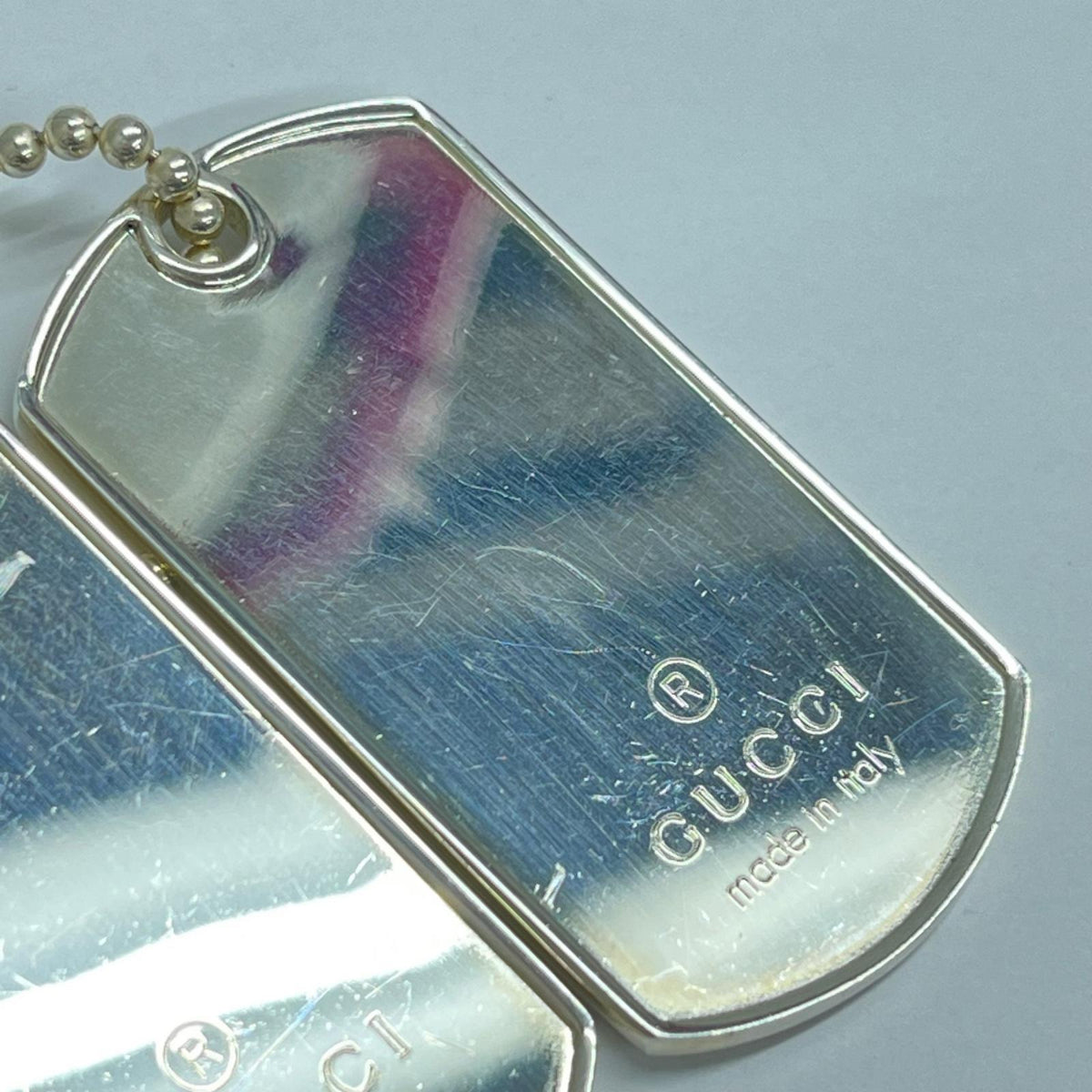 GUCCI 925 ﾀﾞﾌﾞﾙﾄﾞｯｸﾀｸﾞﾈｯｸﾚｽ
