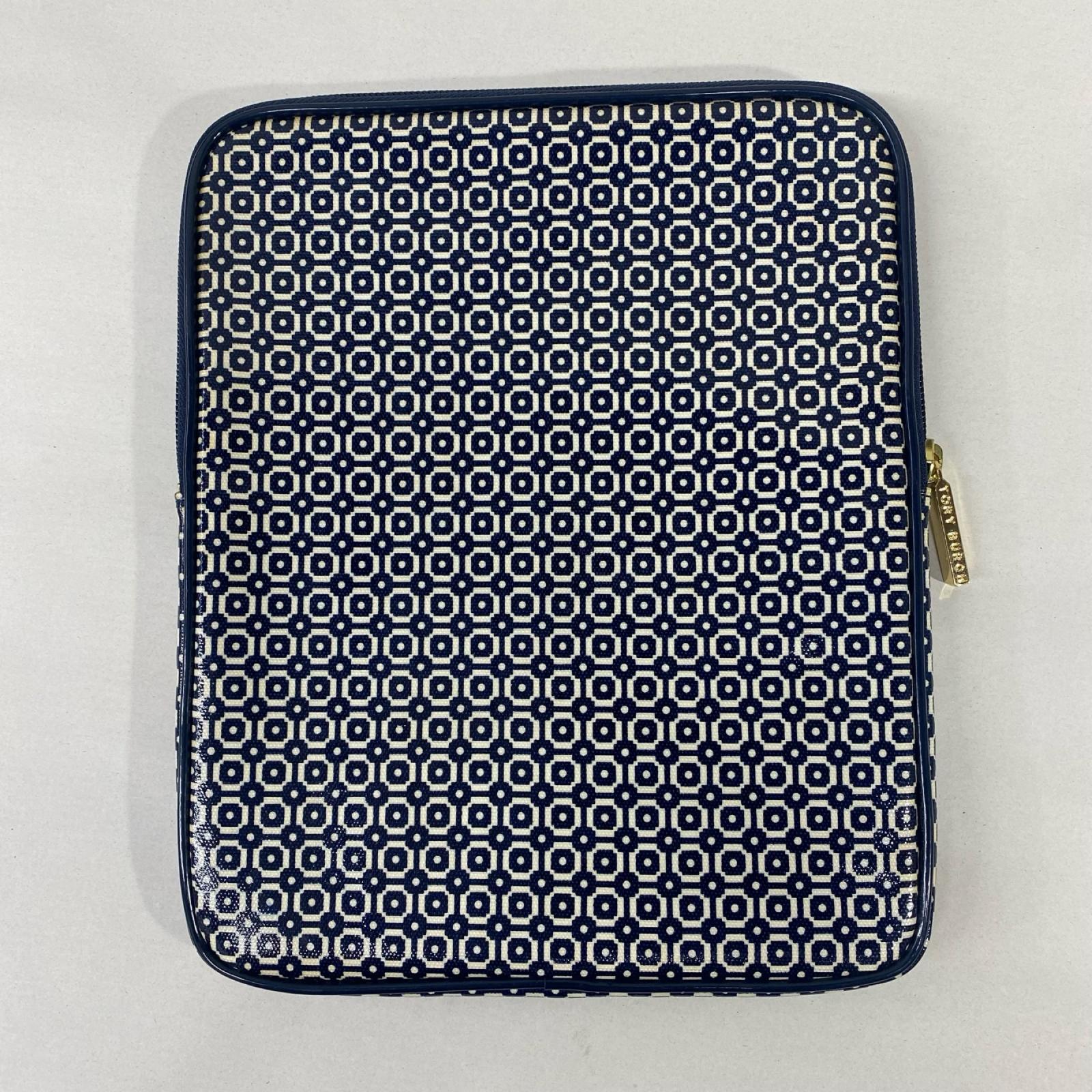 幾何学模様 紺 タブレットケース