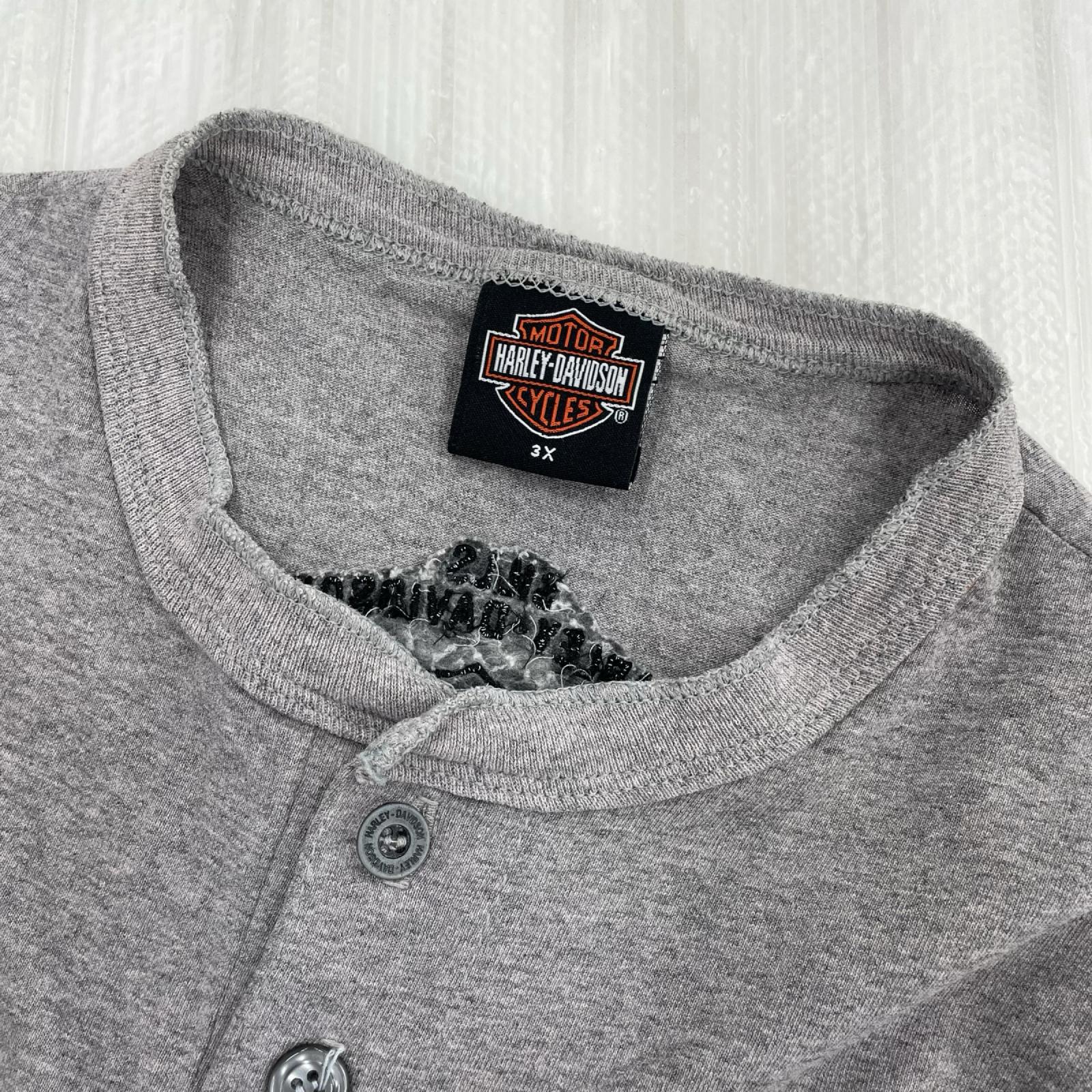 半袖Ｔシャツ ヘンリーネック オーバルロゴ グレー グレー