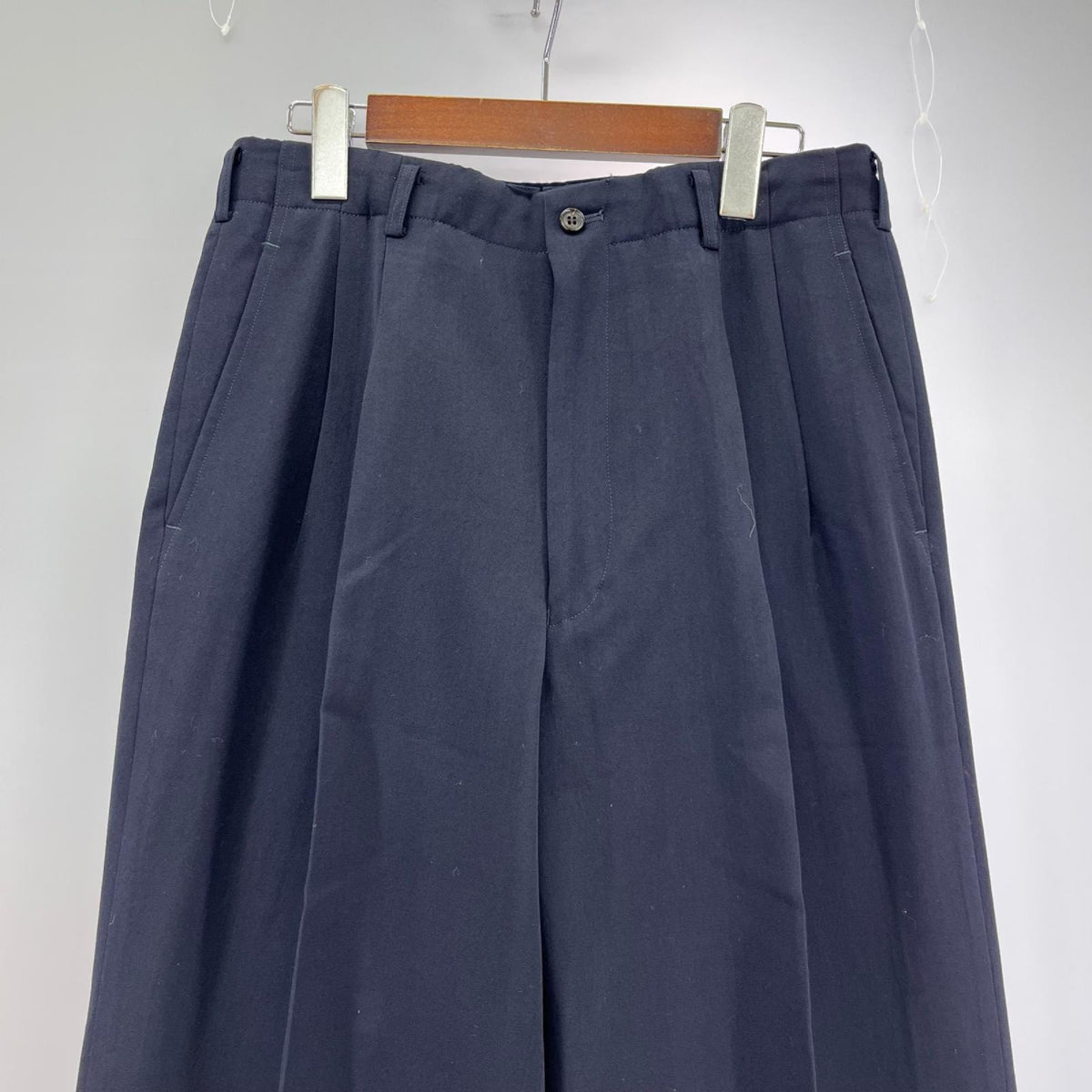 パンツ 90s 2ﾀｯｸｽﾗｯｸｽ ﾈｲﾋﾞｰ S S ネイビー