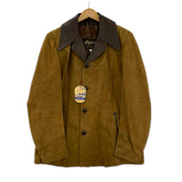 レザージャケット CAR COAT ｽｳｪｰﾄﾞ 茶 40 ブラウン