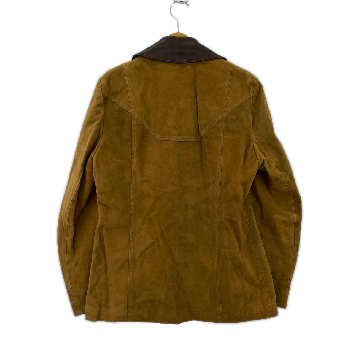 レザージャケット CAR COAT ｽｳｪｰﾄﾞ 茶 40 ブラウン