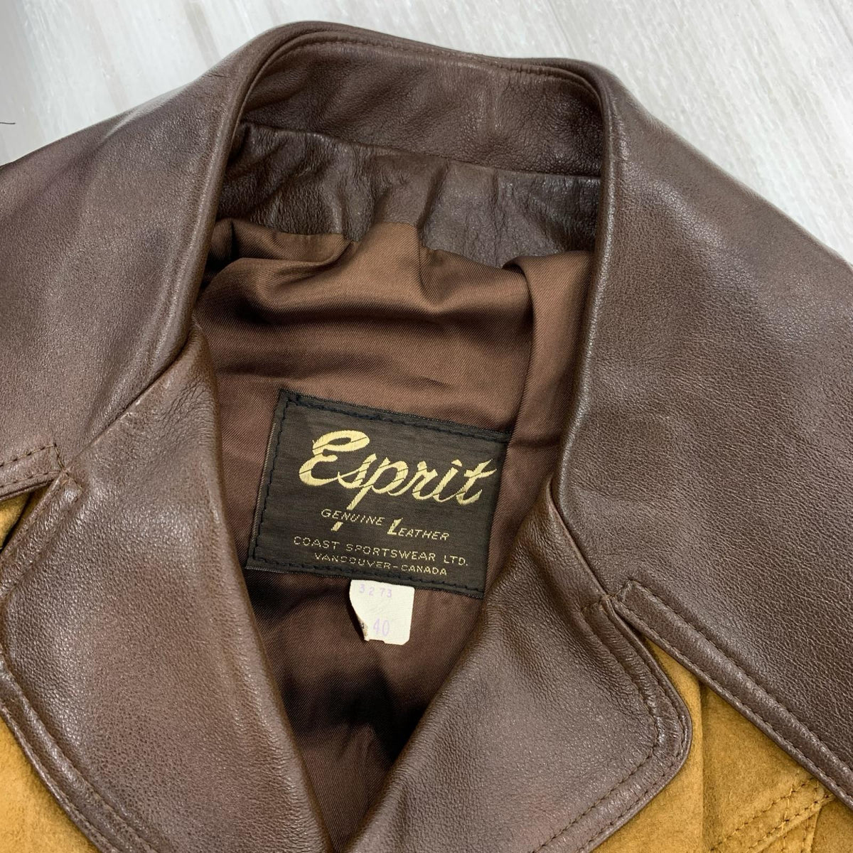 レザージャケット CAR COAT ｽｳｪｰﾄﾞ 茶 40 ブラウン