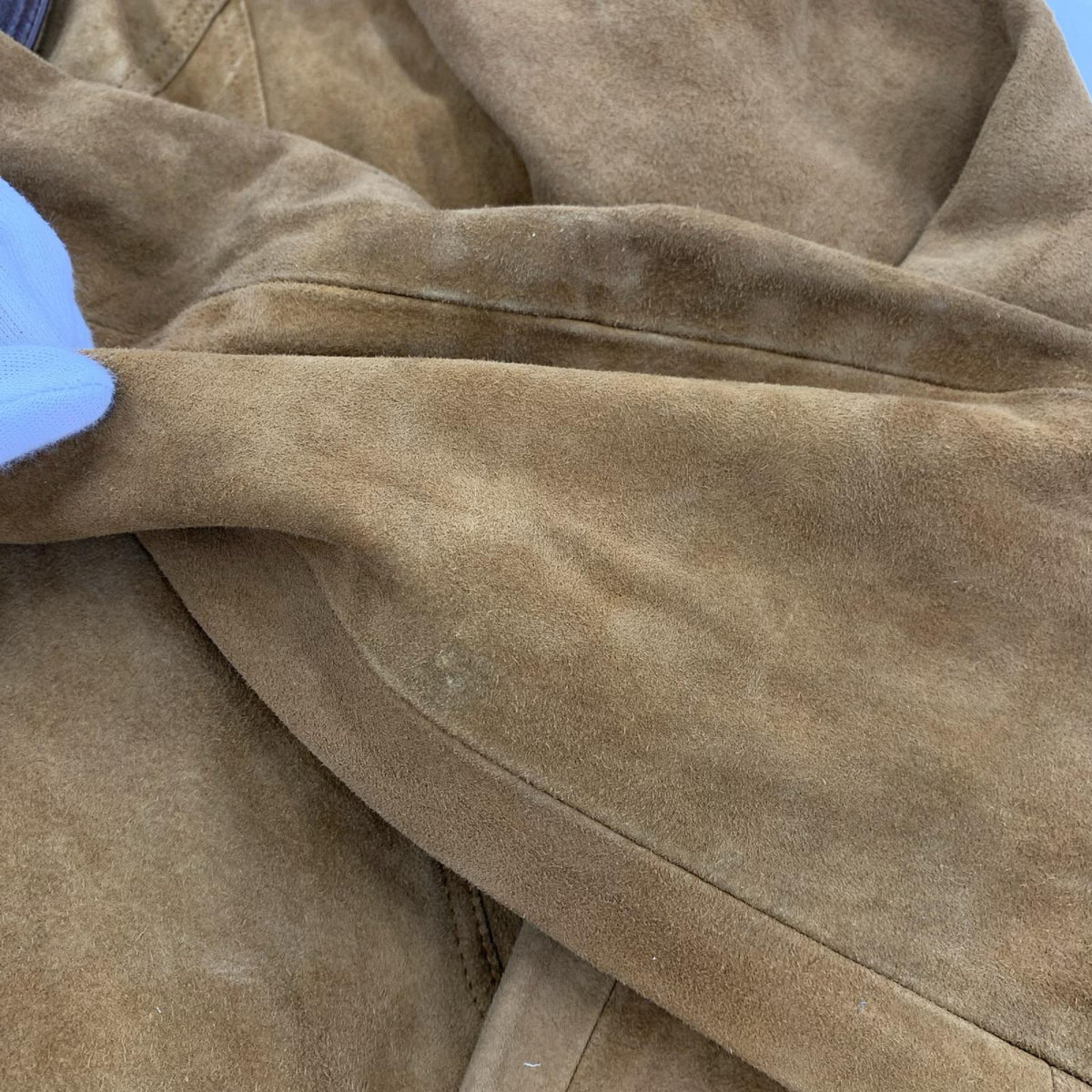 レザージャケット CAR COAT ｽｳｪｰﾄﾞ 茶 40 ブラウン