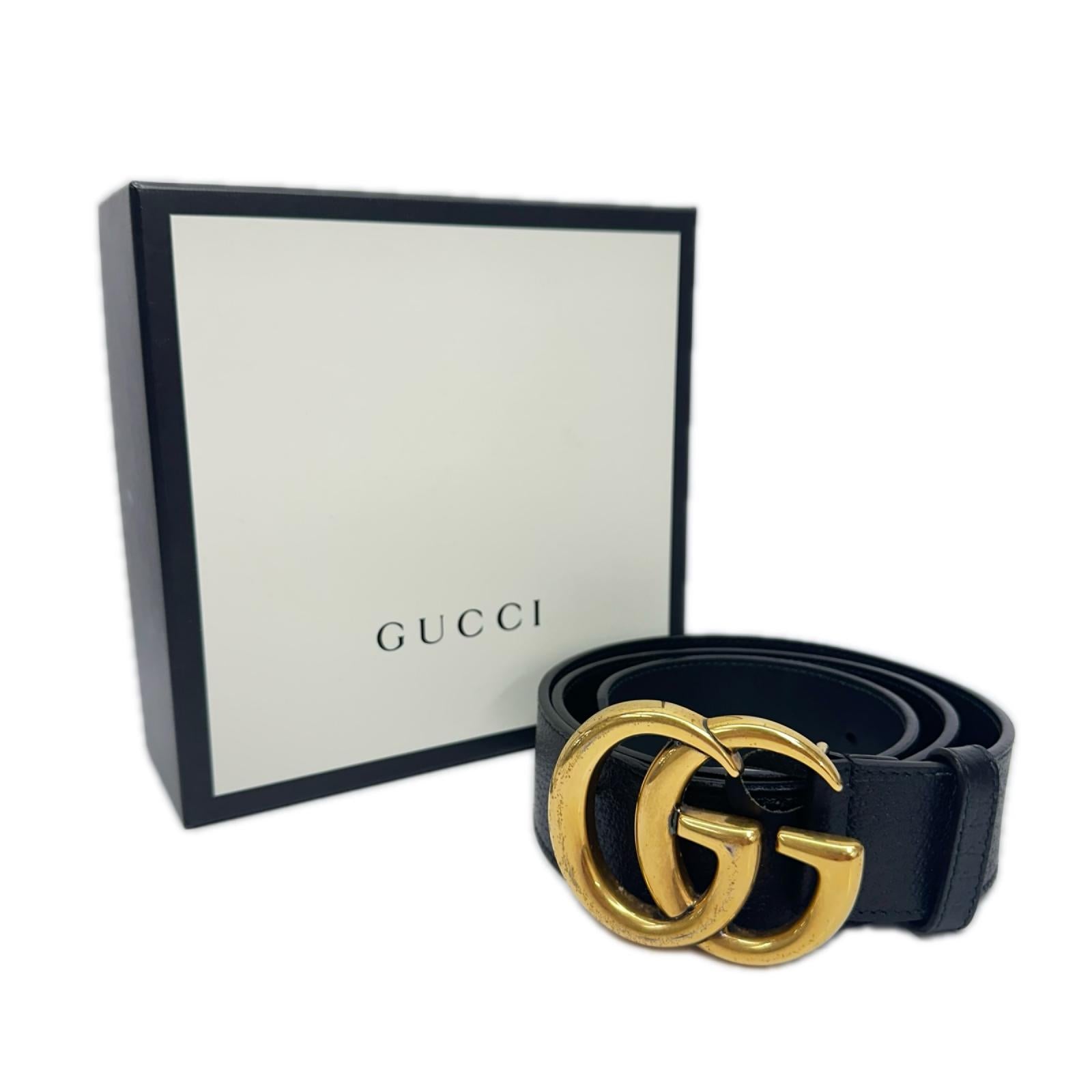 GUCCI/40831/GGマーモント/レザーベルト