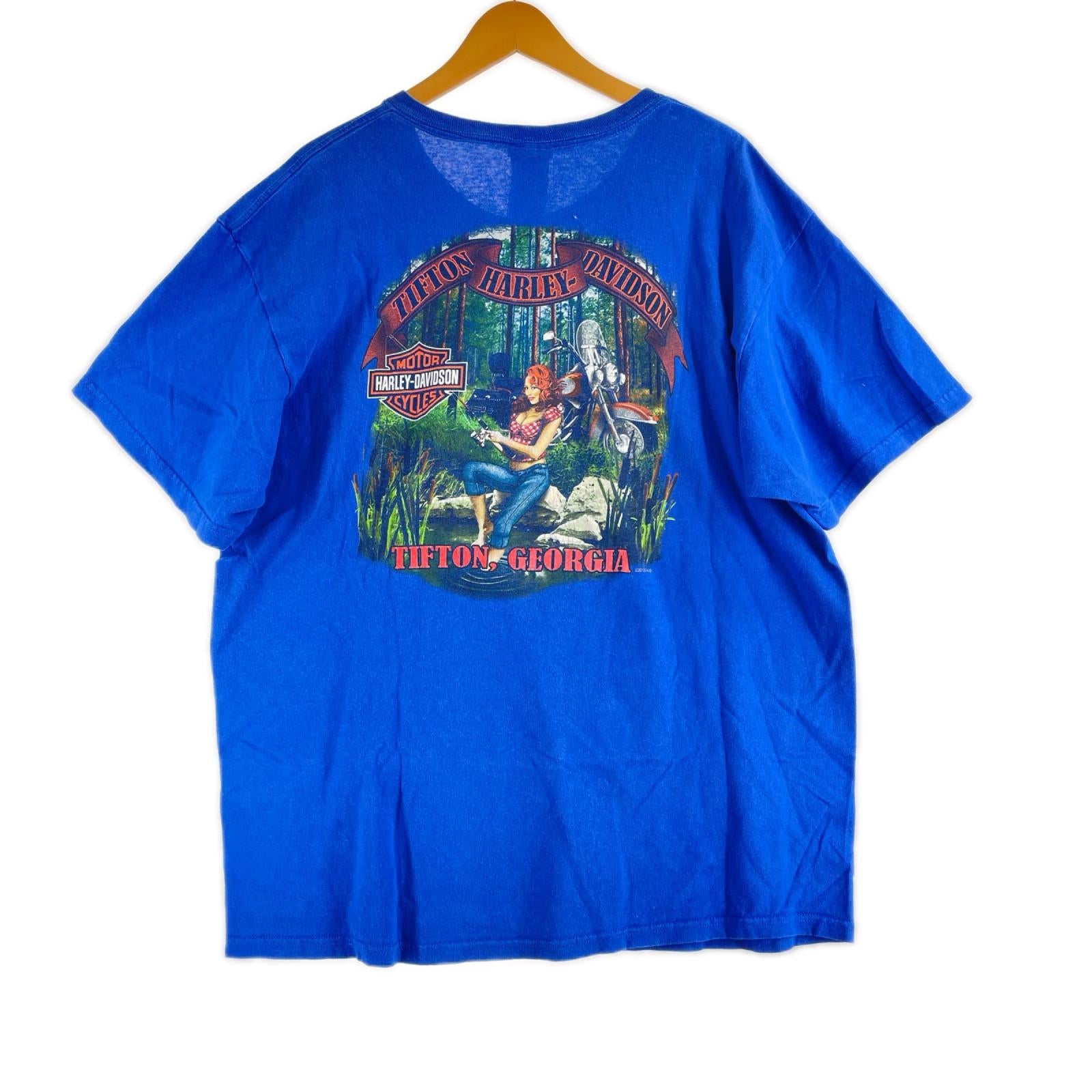 半袖Ｔシャツ 13年 USA製 ﾋﾟﾝﾅｯﾌﾟｶﾞｰﾙ 青 (XL) ブルー