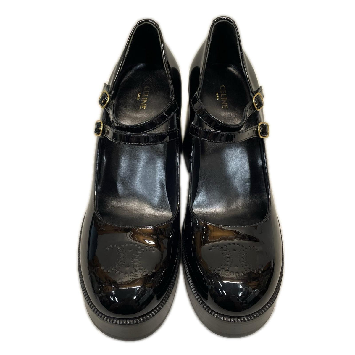 CELINE トリオンフ　パテントレザー　ヒールパンプス 24cm (US6 UK5 1/2 EU38)