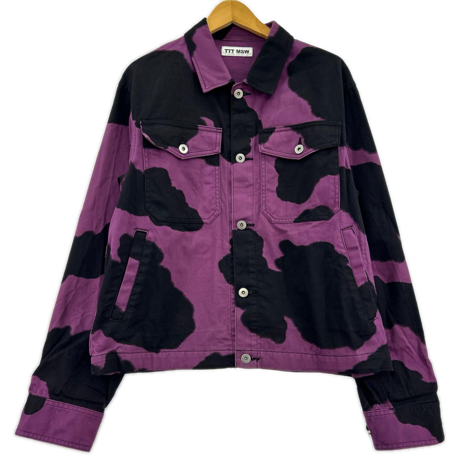 デニムジャケット 21AW Holstein Work Jacket 総柄 (L) L パープル