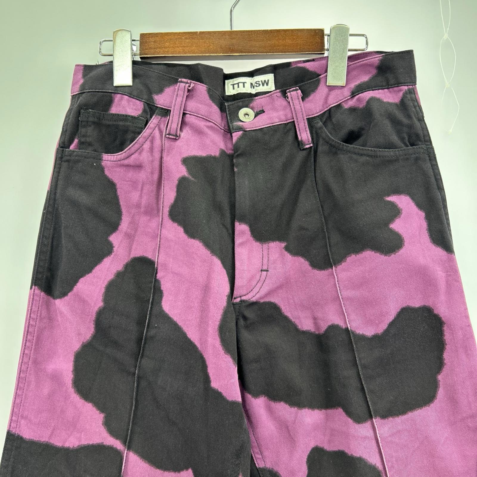 デニムパンツ 21AW Holstein Work Pants 総柄 紫 (M) M パープル