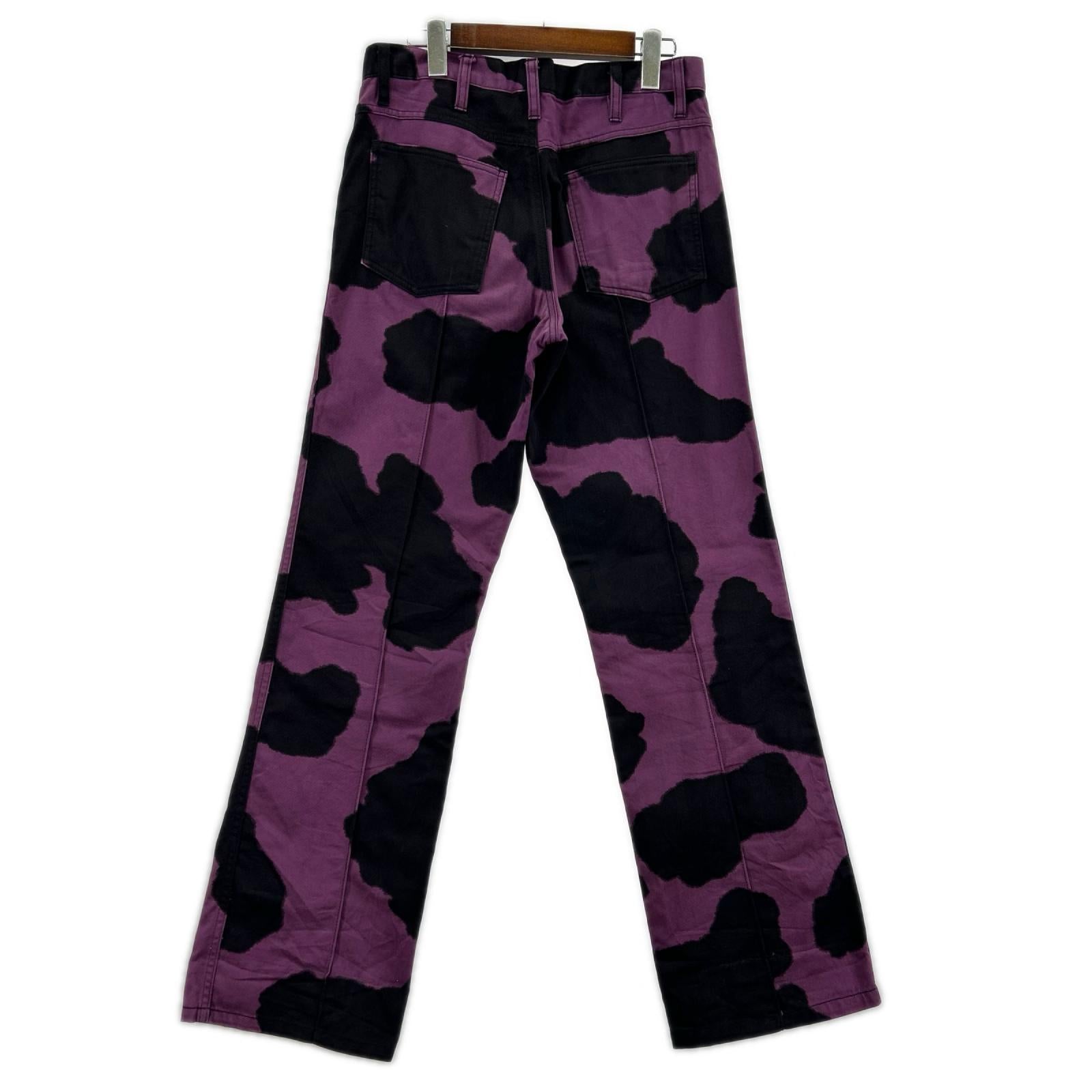 デニムパンツ 21AW Holstein Work Pants 総柄 紫 (M) M パープル