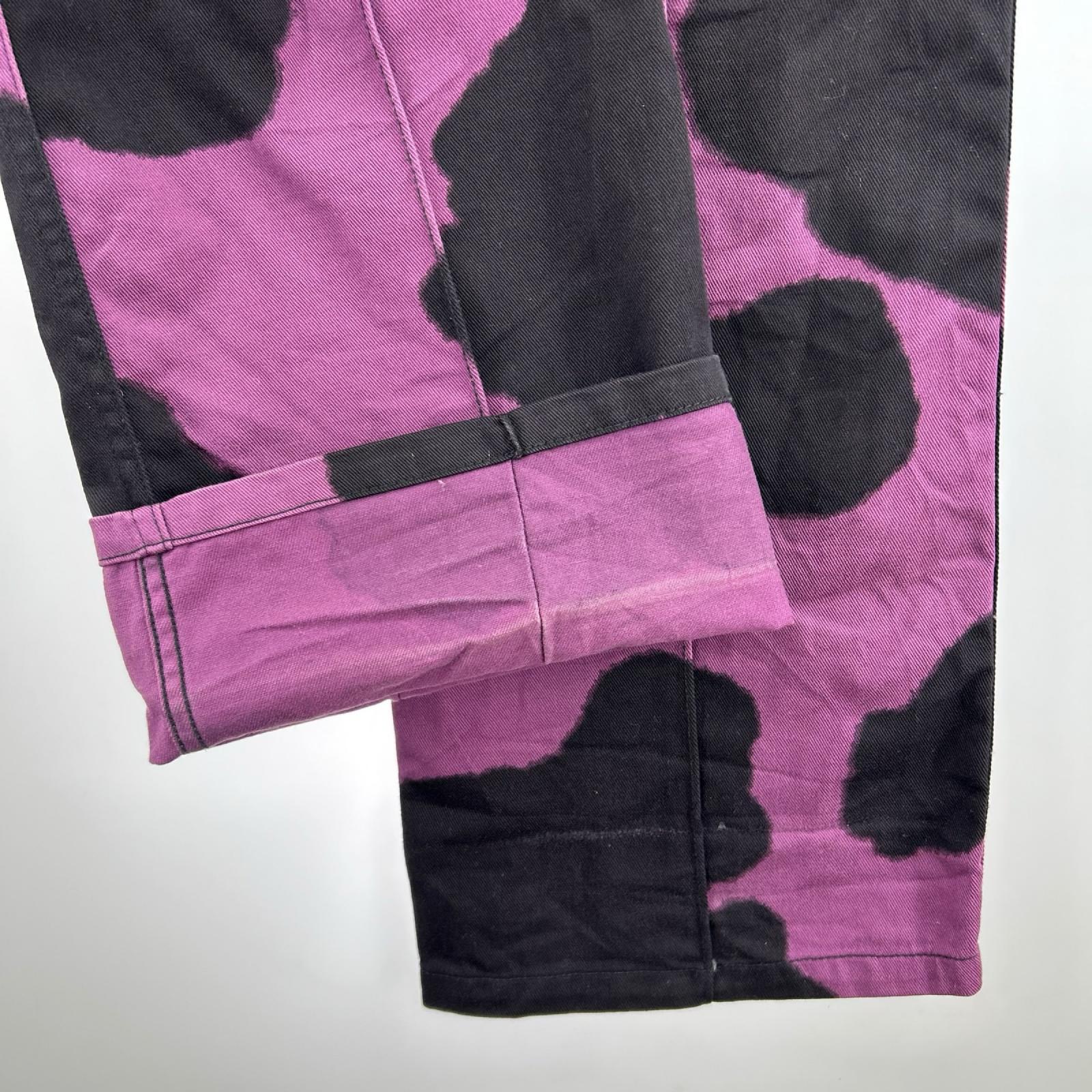デニムパンツ 21AW Holstein Work Pants 総柄 紫 (M) M パープル