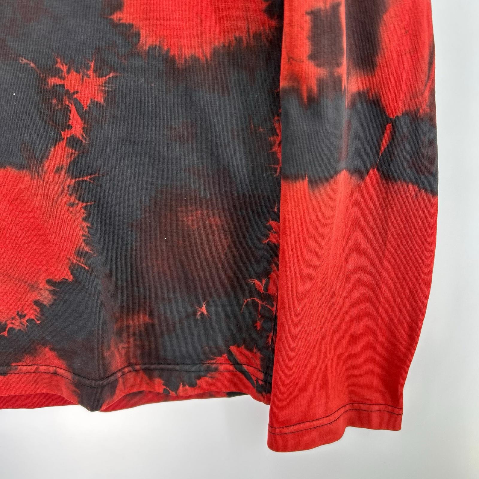 長袖Ｔシャツ 変形ﾈｯｸ ﾀｲﾀﾞｲ 赤 (M) M レッド