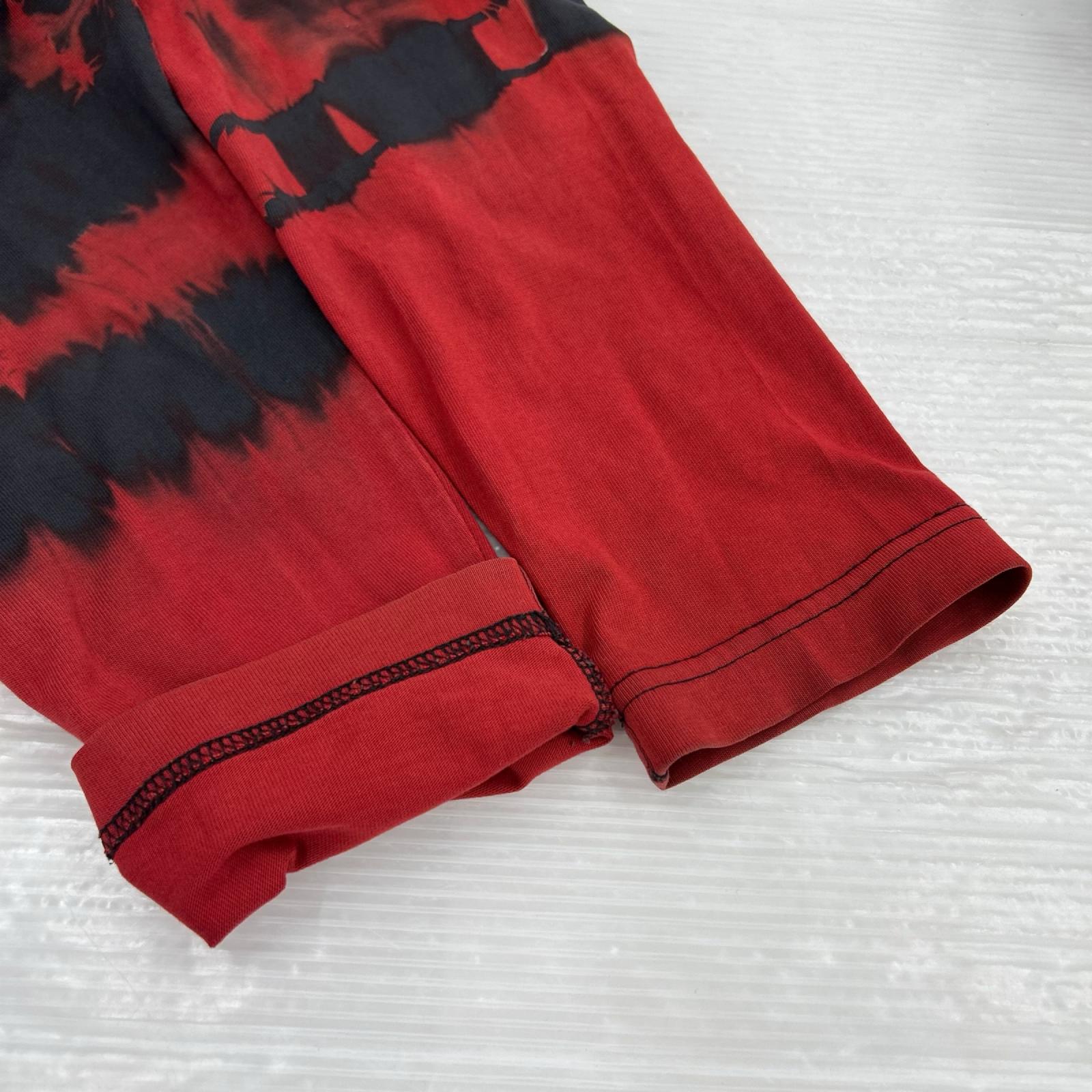 長袖Ｔシャツ 変形ﾈｯｸ ﾀｲﾀﾞｲ 赤 (M) M レッド