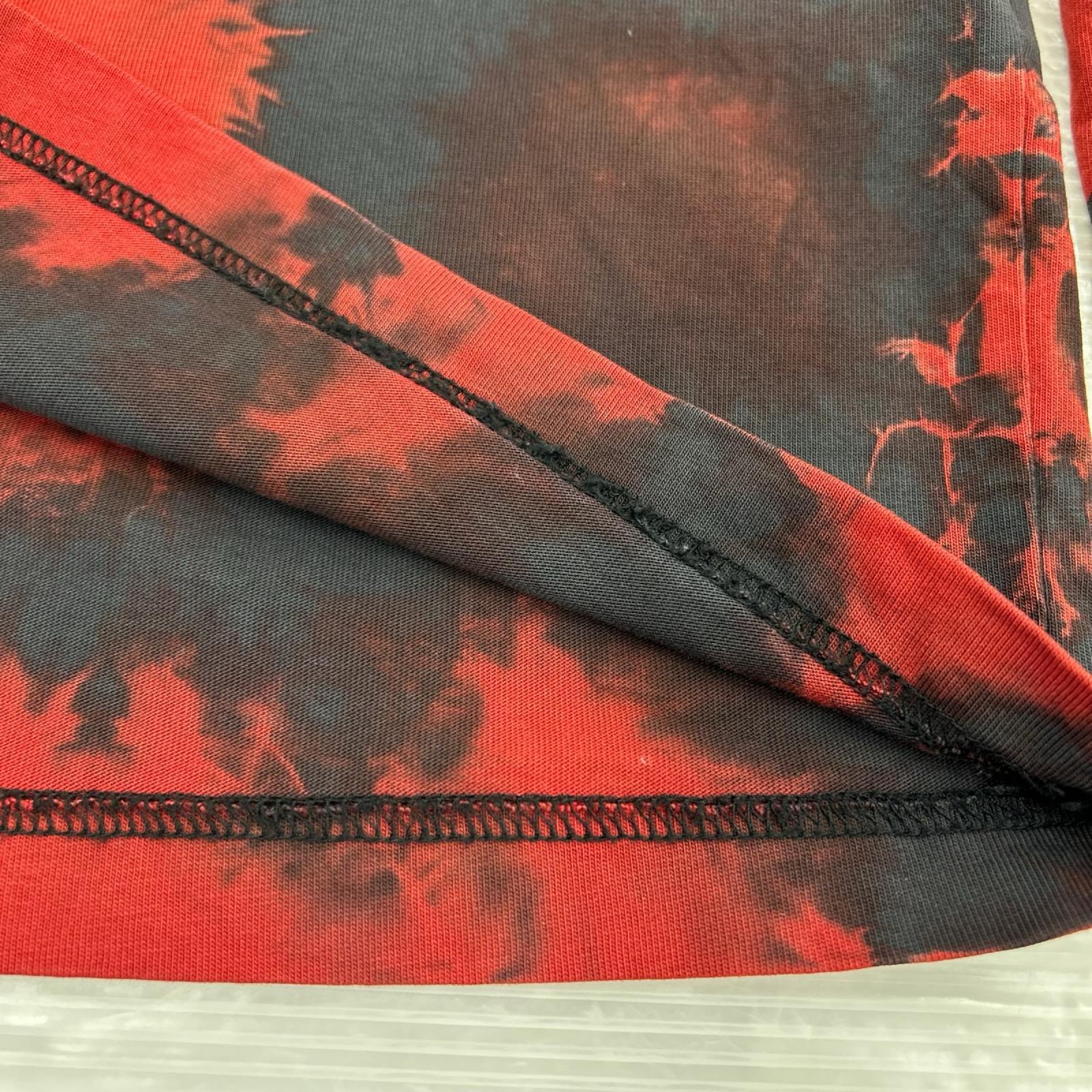 長袖Ｔシャツ 変形ﾈｯｸ ﾀｲﾀﾞｲ 赤 (M) M レッド